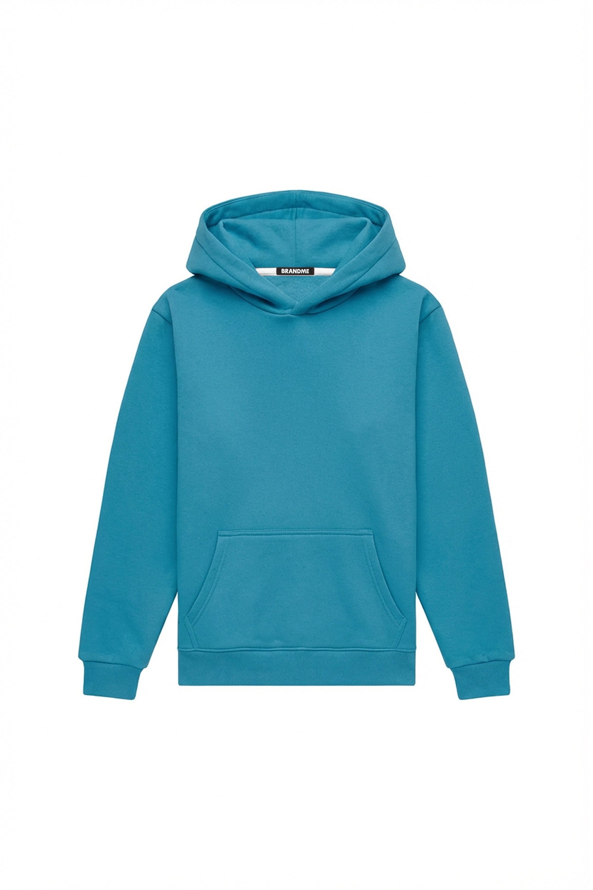 Hoodie regular LIGHT BRUSHED azure blue sweatshirt made in Poland with quality-certified fabric ideal for printing and embroidery