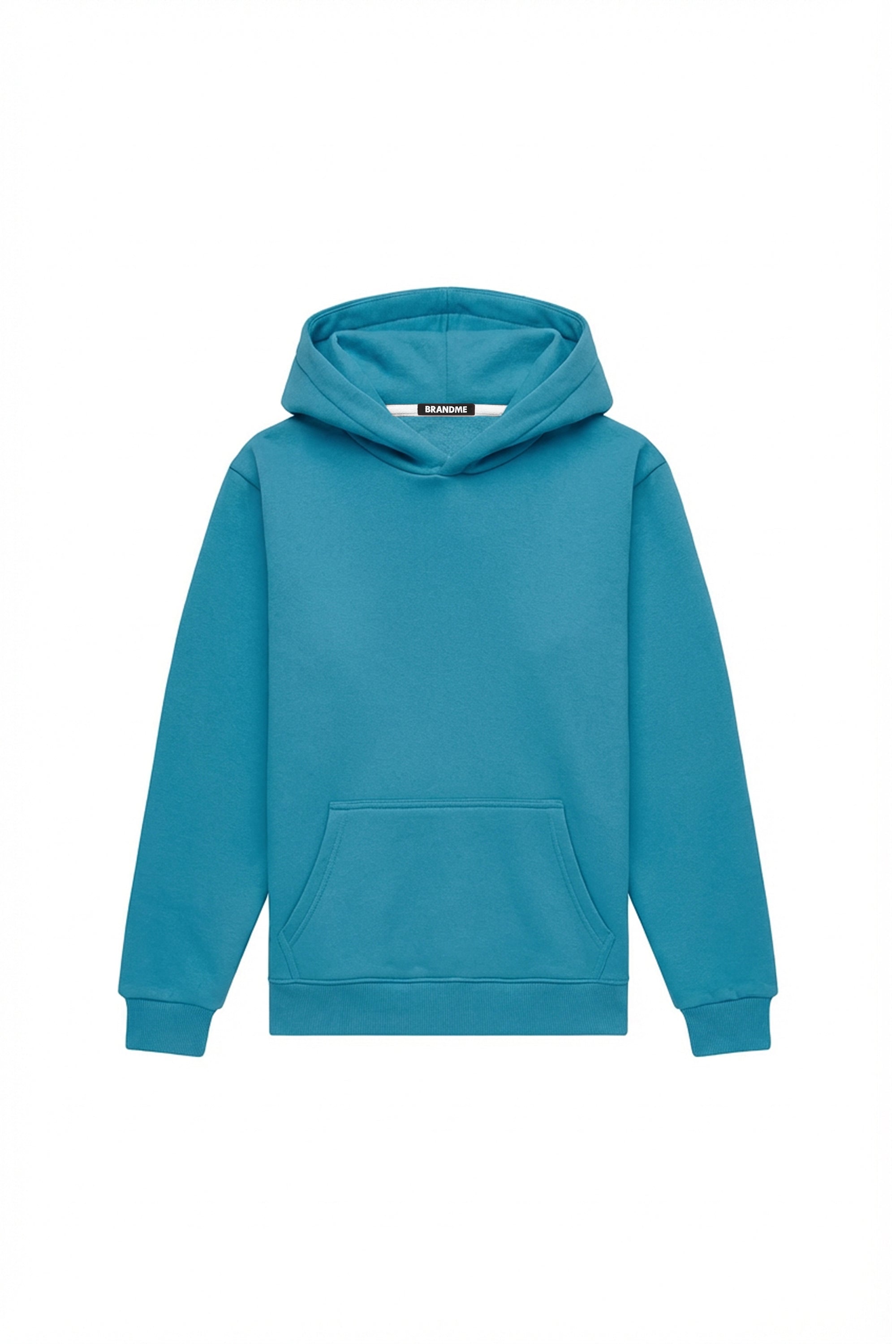 Hoodie regular LIGHT BRUSHED azure blue sweatshirt made in Poland with quality-certified fabric ideal for printing and embroidery