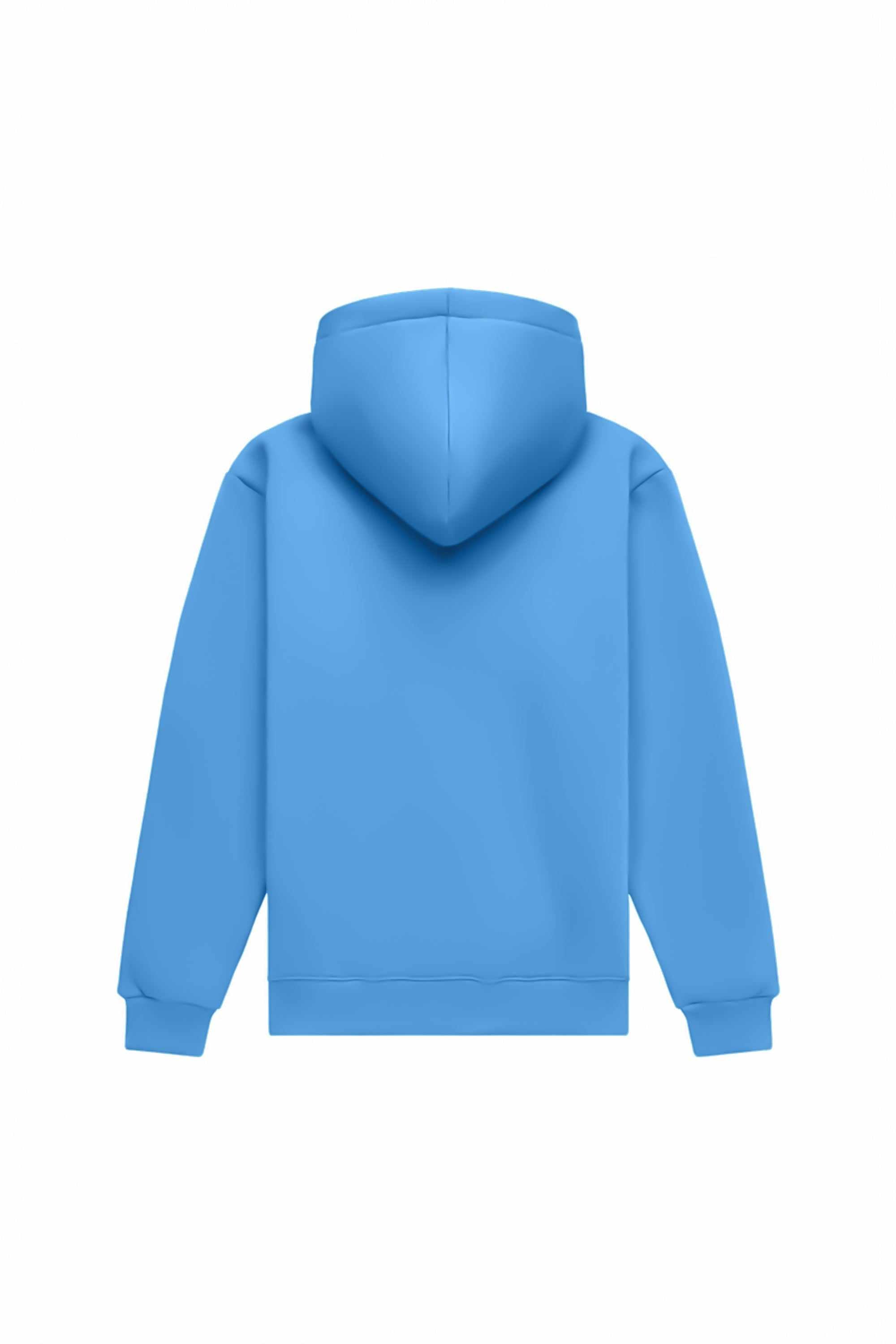Bluza z kapturem regular MEDIUM BRUSHED B-004 w kolorze niebieskim, idealna pod nadruk, wyprodukowana w Polsce