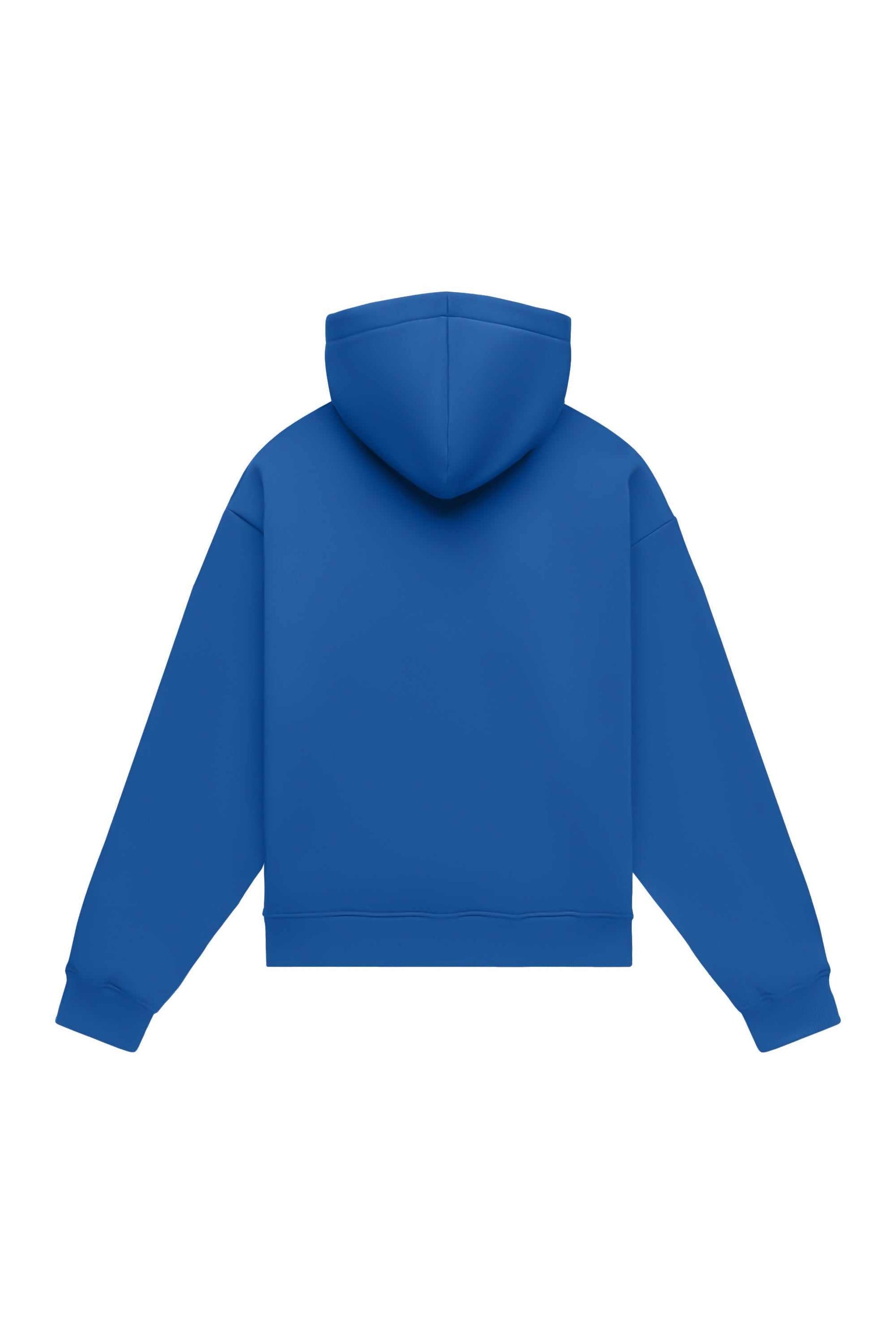 Hoodie oversize medium brushed B-037 in blue, Polish made, quality certified fabric perfect for printing and embroidery