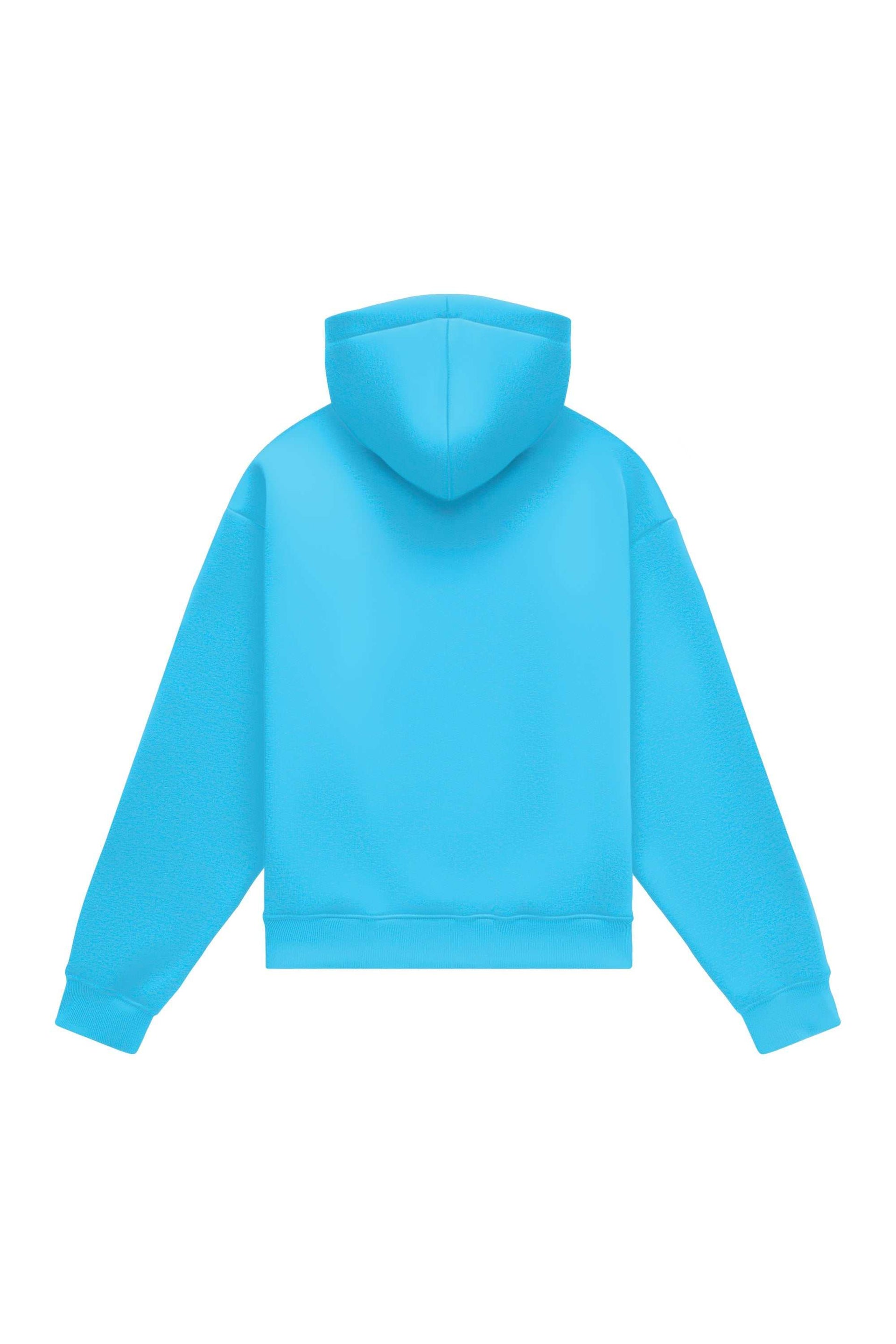Oversize hoodie MEDIUM BRUSHED B-051 in blue, Polish quality fabric, perfect for printing and embroidery