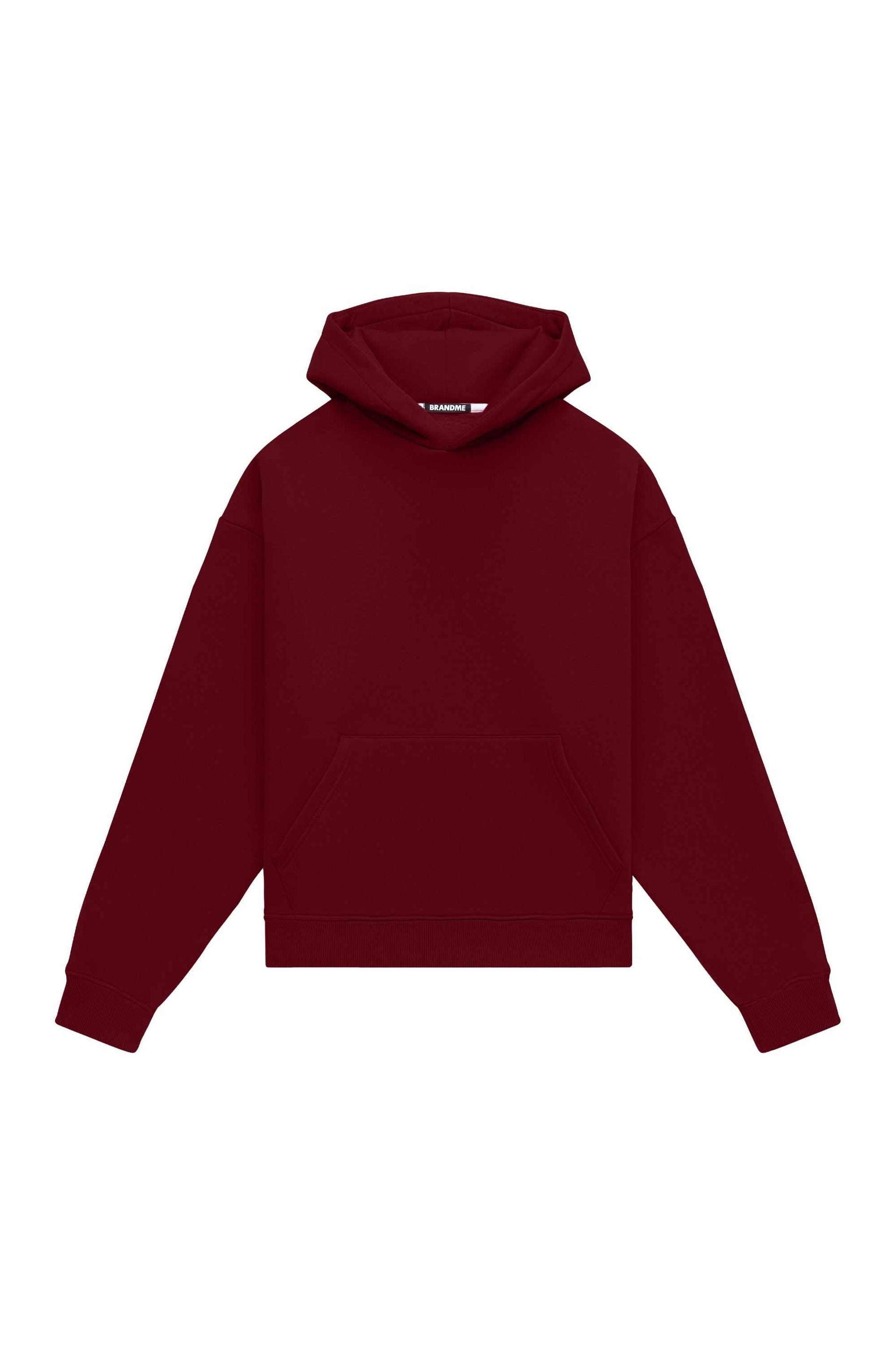 Oversize hoodie MEDIUM BRUSHED B-070 in blue, certified quality fabric, ideal for printing, made in Poland