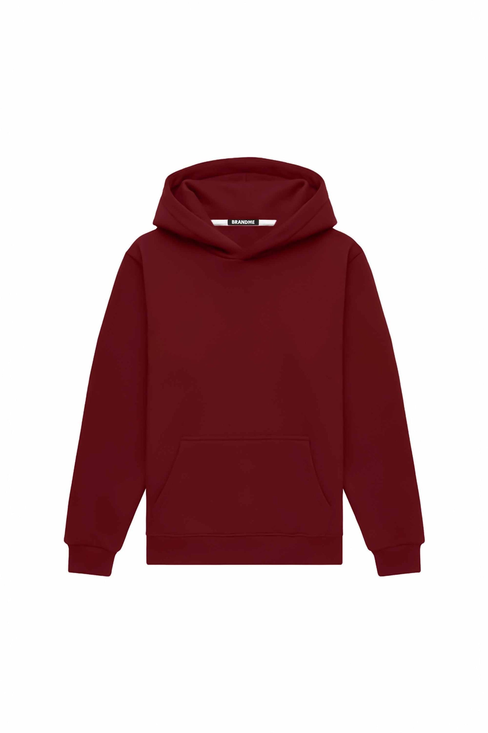 Regular fit medium brushed hoodie, Polish quality certified fabric, ideal for printing and embroidery, blue color.