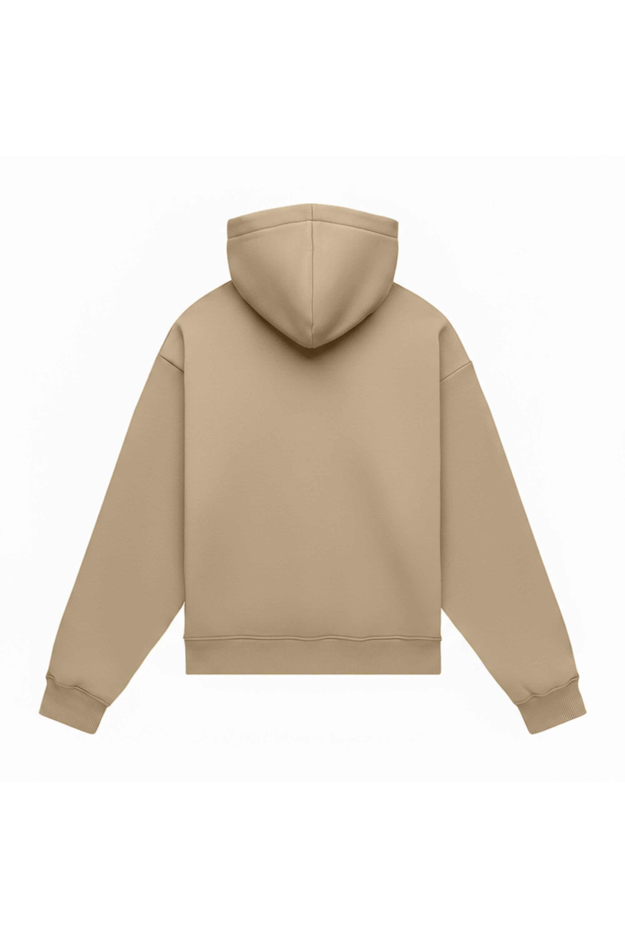 Oversize hoodie MEDIUM BRUSHED B-084 in blue, certified quality fabric, ideal for prints and embroidery