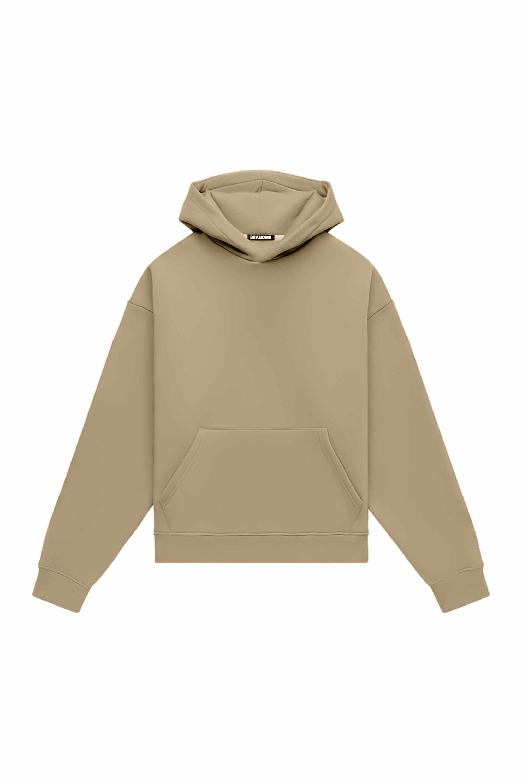 Hoodie oversize medium brushed B-084 in blue with certified quality fabric, ideal for printing, made in Poland