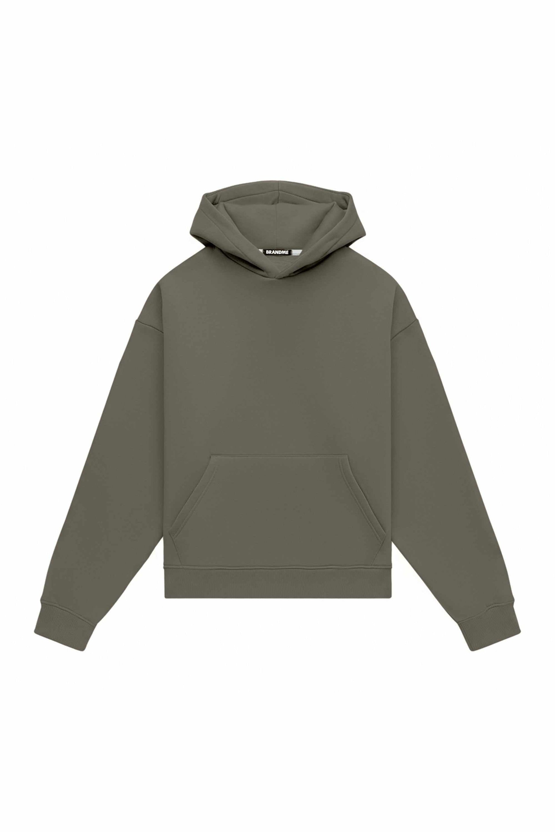 Oversize hoodie MEDIUM BRUSHED B-085 in dark color with hood and long sleeves