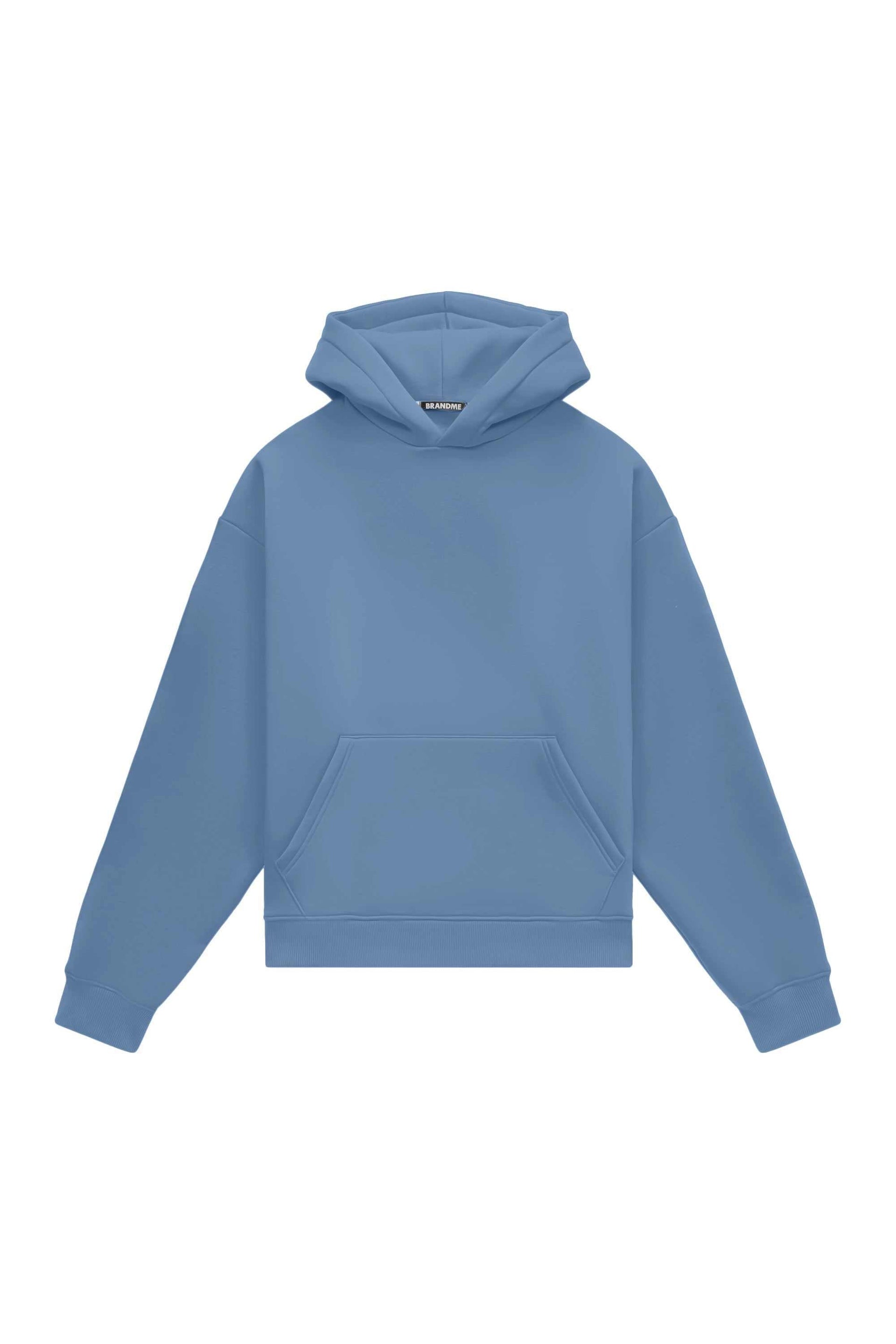 Oversize hoodie MEDIUM BRUSHED B-089 in blue with hood, made in Poland, ideal for printing and embroidery