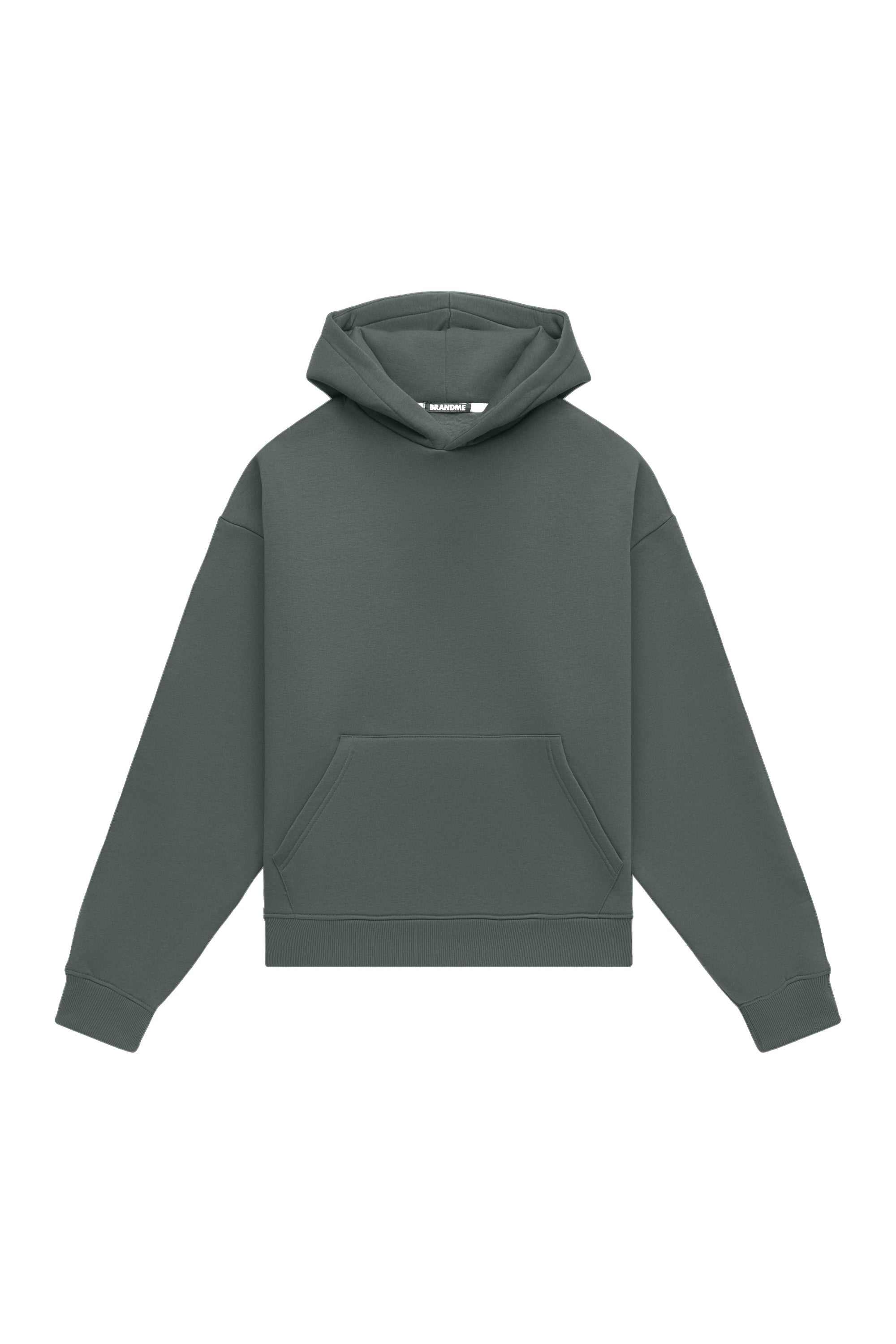 Oversize hoodie MEDIUM BRUSHED B-097 in blue, high-quality certified fabric, ideal for printing, made in Poland