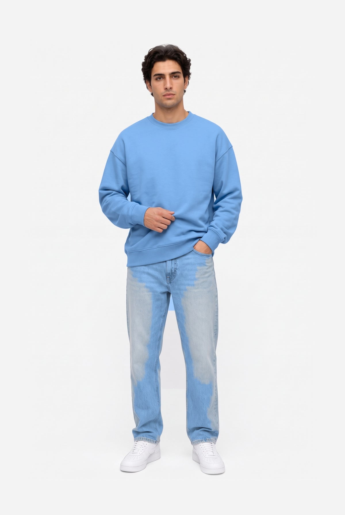 Crewneck Oversize LIGHT LOOP BABY BLUE