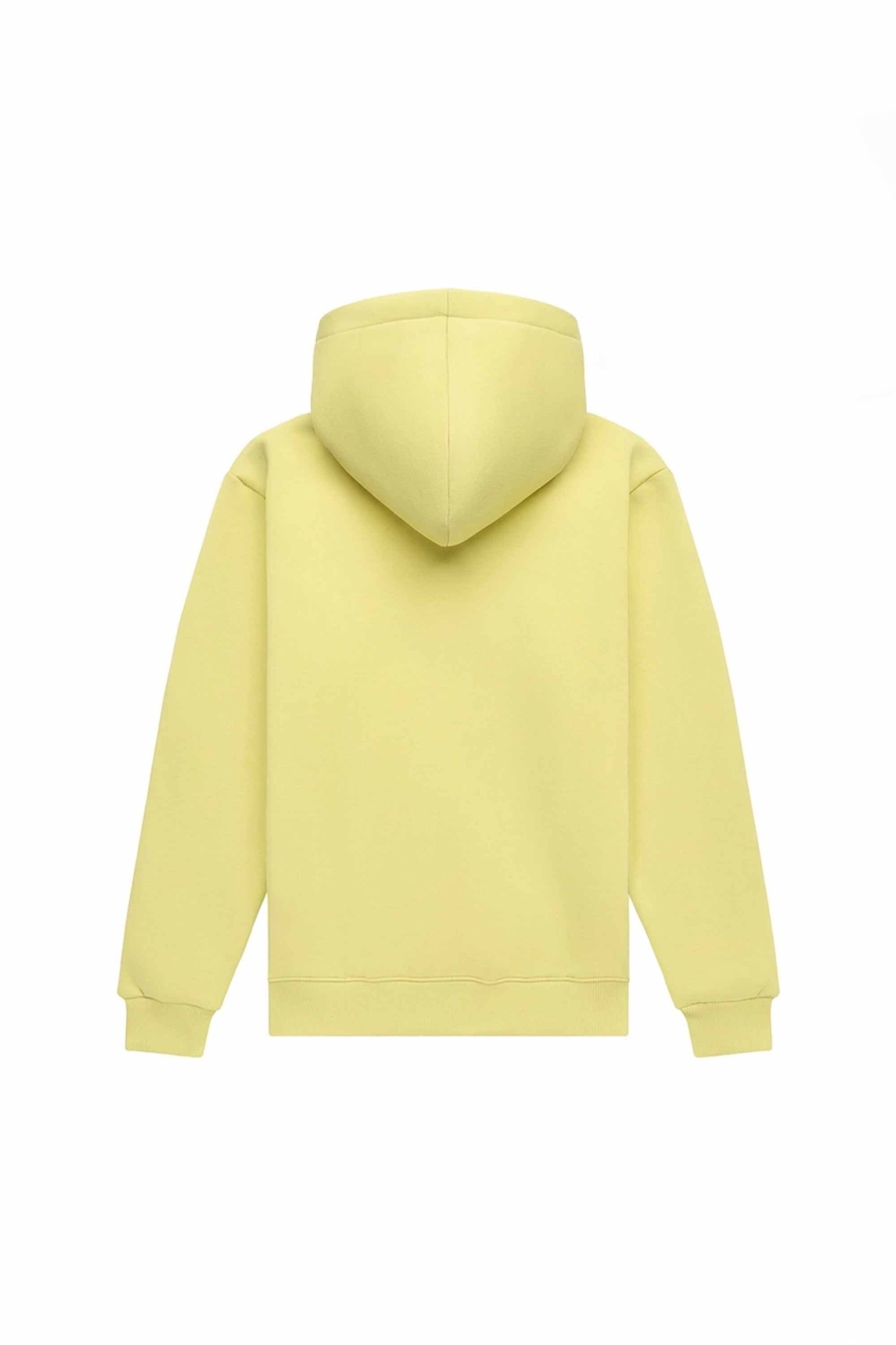Bluza z kapturem regular LIGHT BRUSHED BANANA w jasnym kolorze, idealna do nadruku, produkowana w Polsce