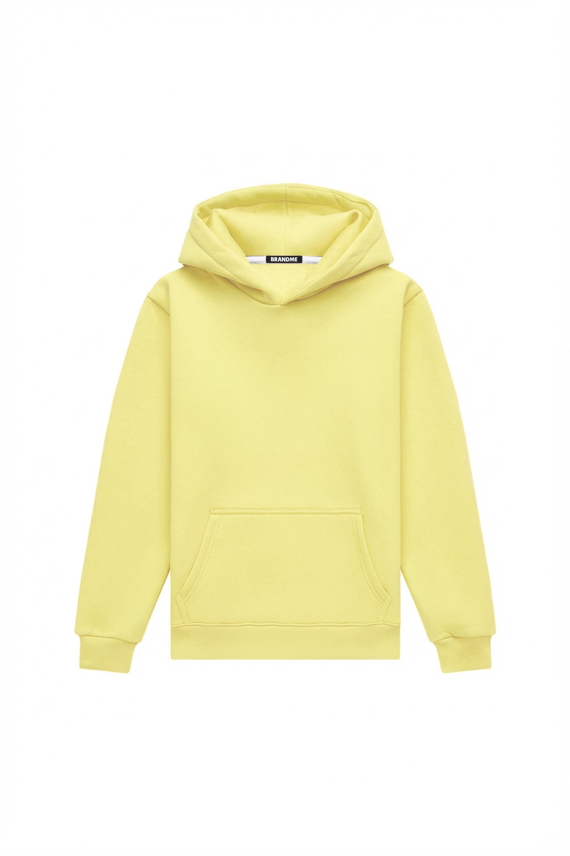 Bluza z kapturem regular LIGHT BRUSHED BANANA w kolorze żółtym, idealna pod nadruk, wyprodukowana w Polsce
