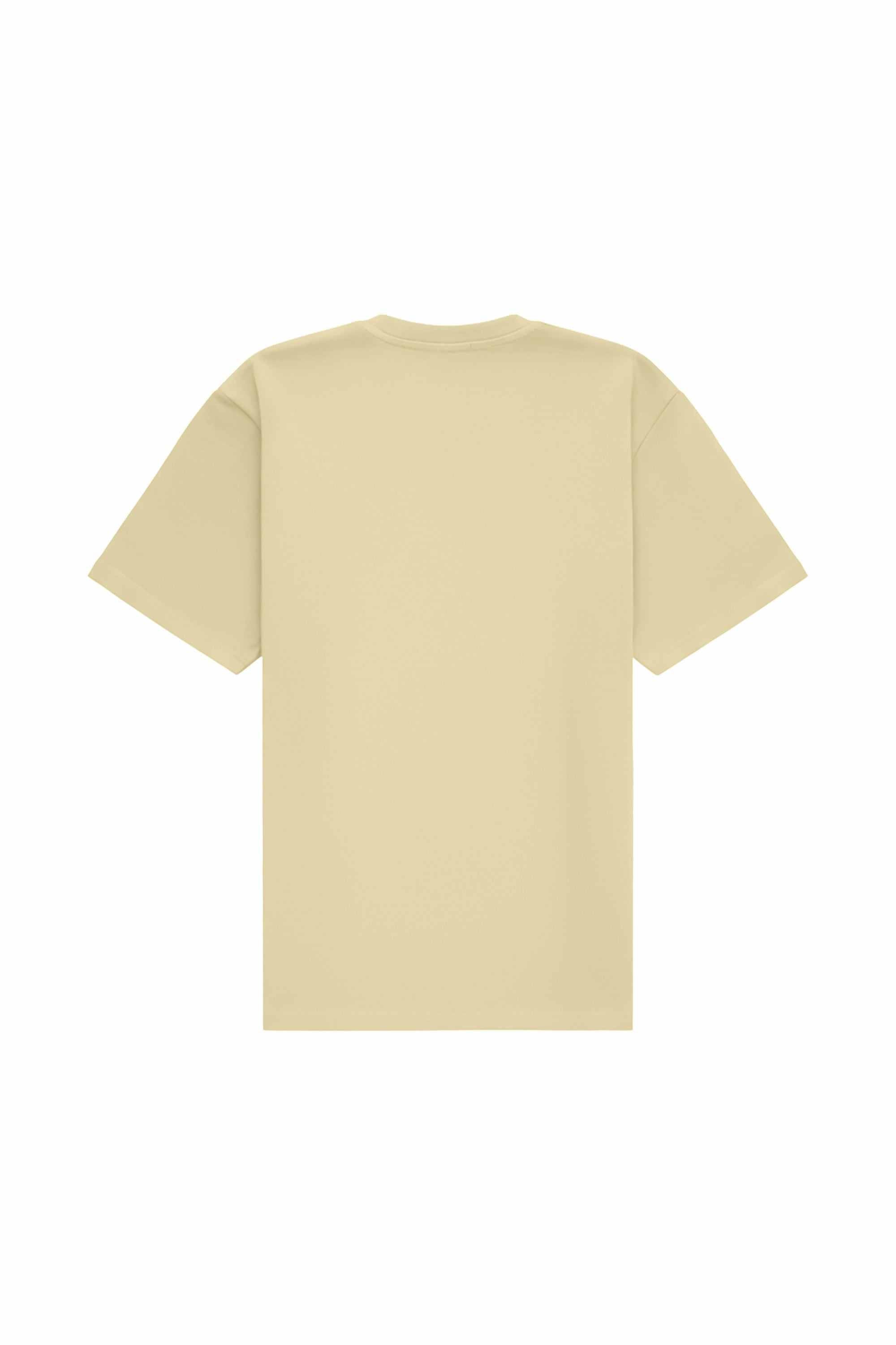 Oversize heavy beige T-shirt made in Poland with certified fabric, ideal for printing and embroidery