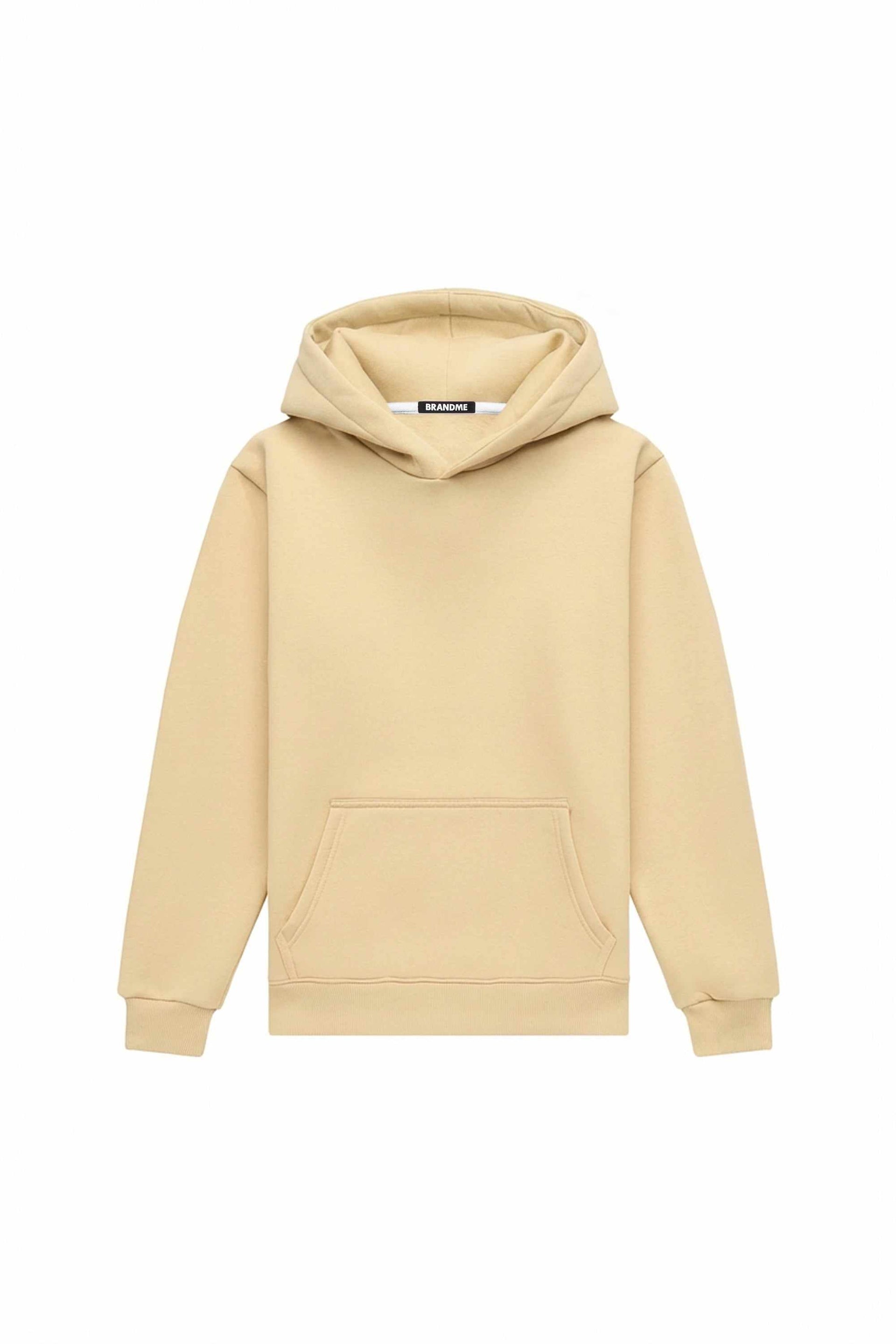 Hoodie regular LIGHT BRUSHED BEIGE made in Poland with certified fabric ideal for printing and embroidery
