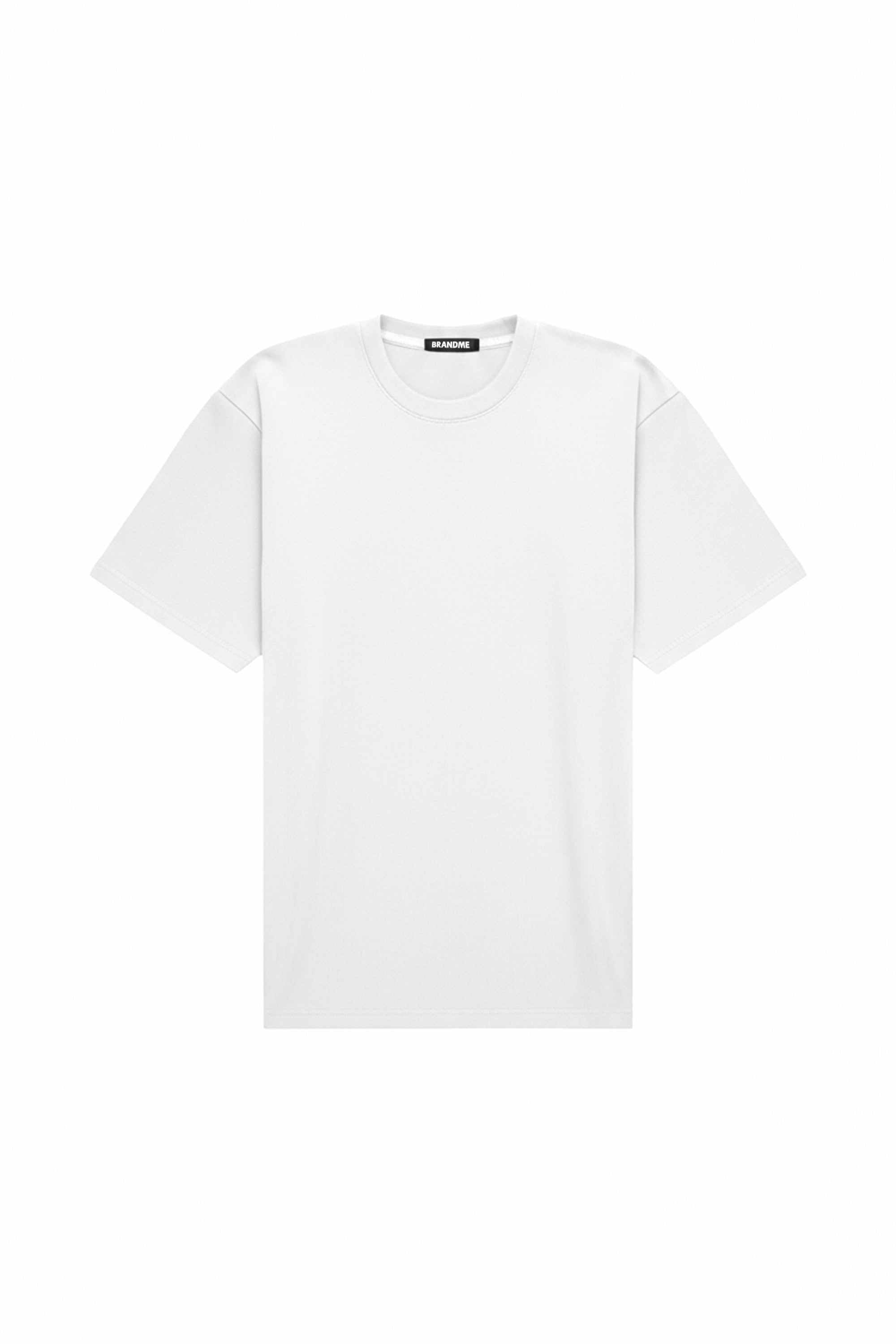 Oversize white T-shirt made in Poland with certified fabric ideal for printing