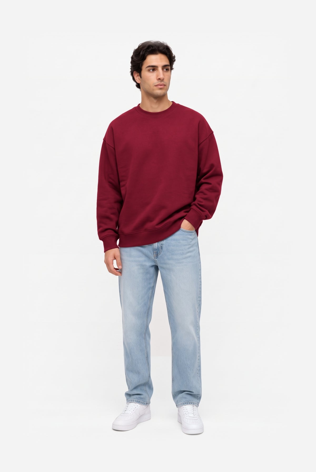 Crewneck Oversize LIGHT LOOP BORDEAUX