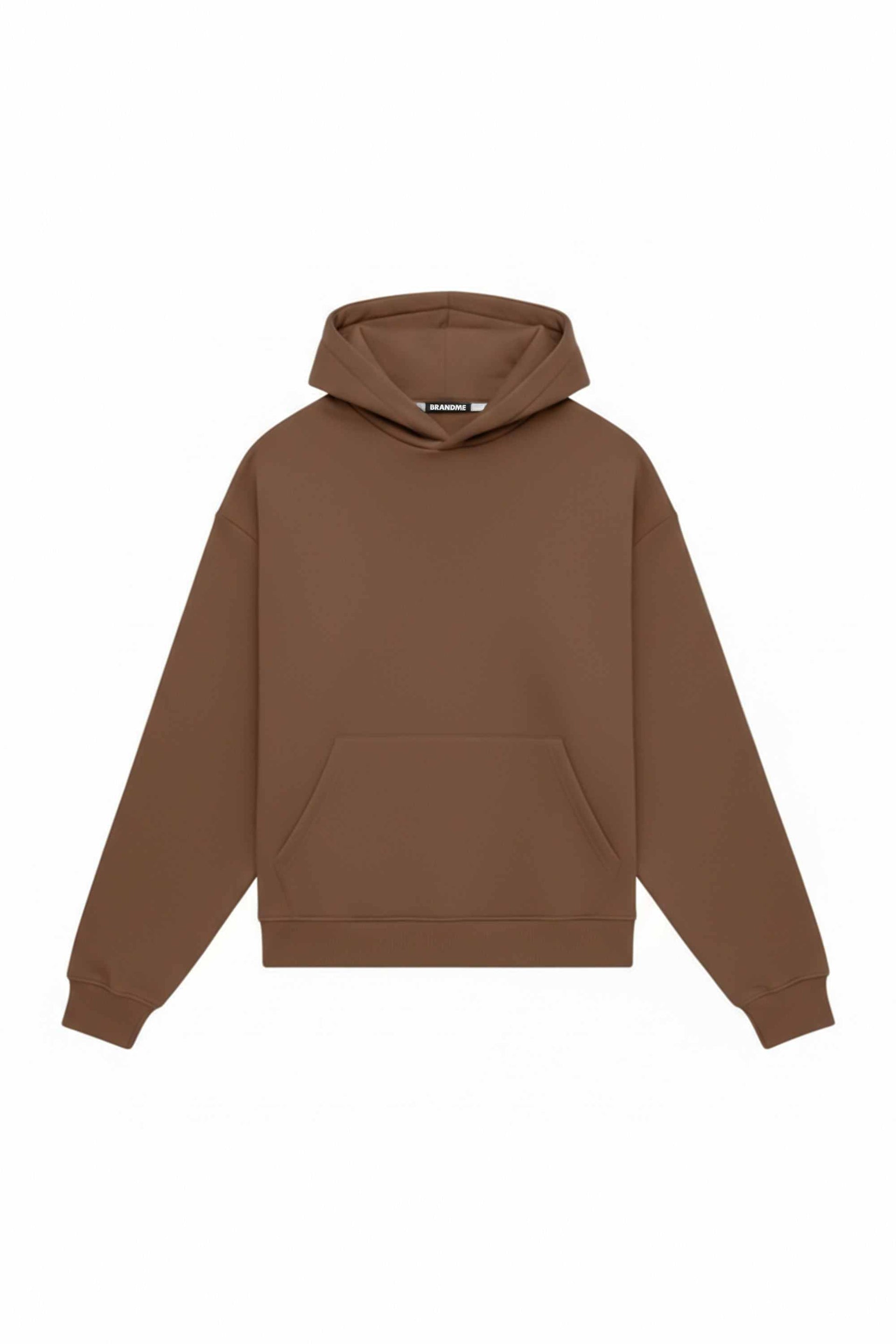 Oversized brown hoodie heavy loop fabric certified quality made in Poland