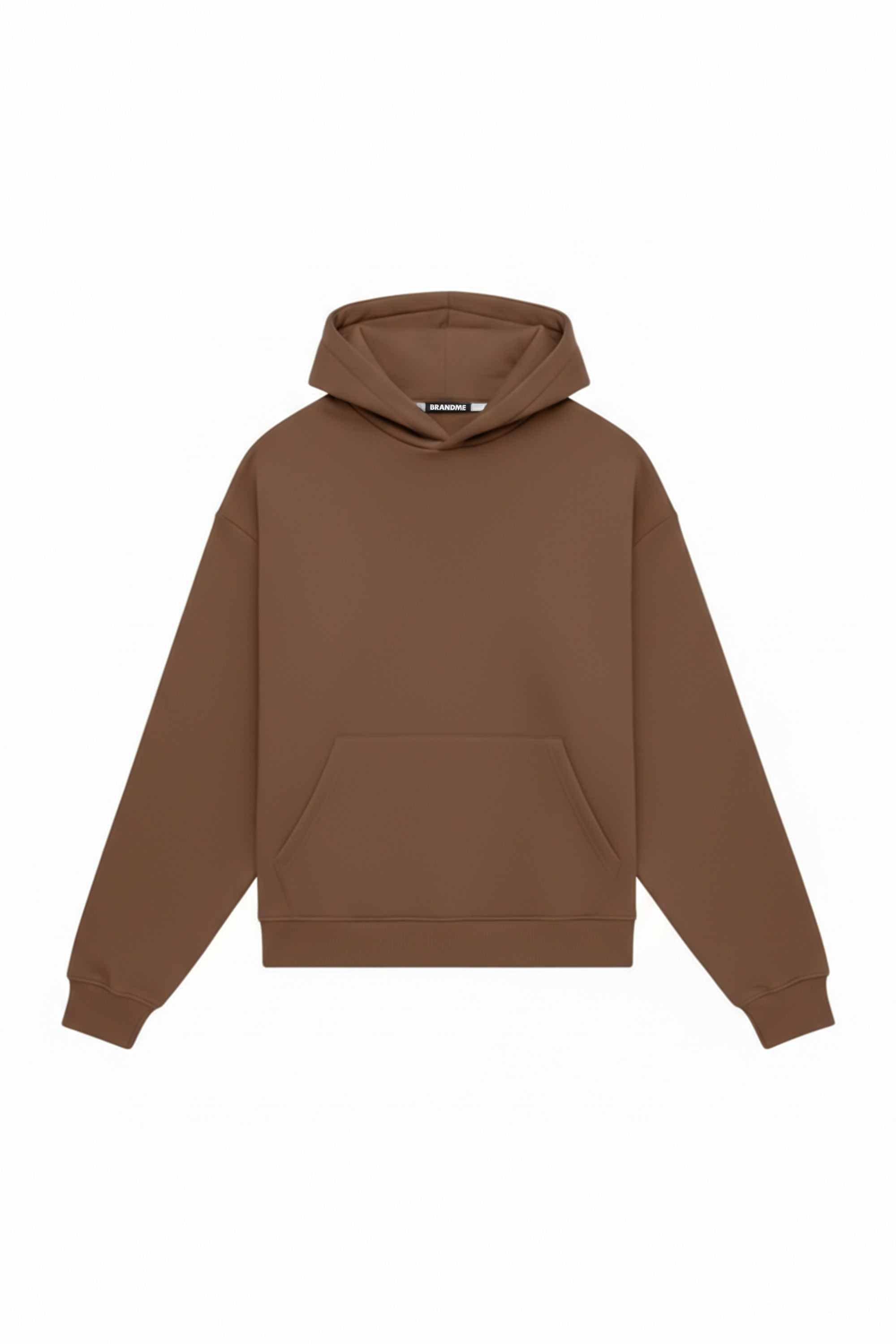 Oversized brown hoodie heavy loop fabric certified quality made in Poland