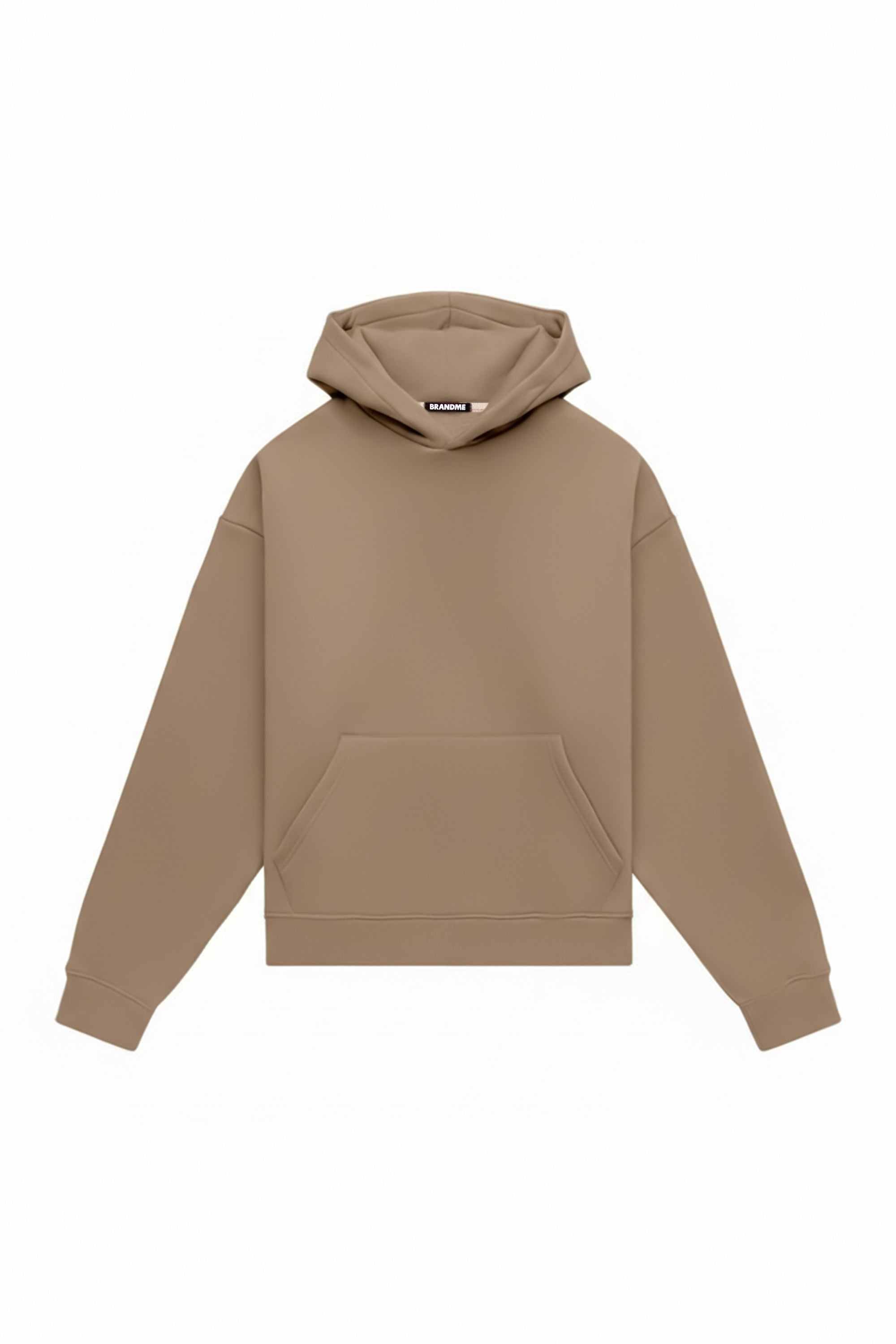 Oversize hoodie heavy loop cappuccino color made in Poland with quality certified fabric suitable for printing