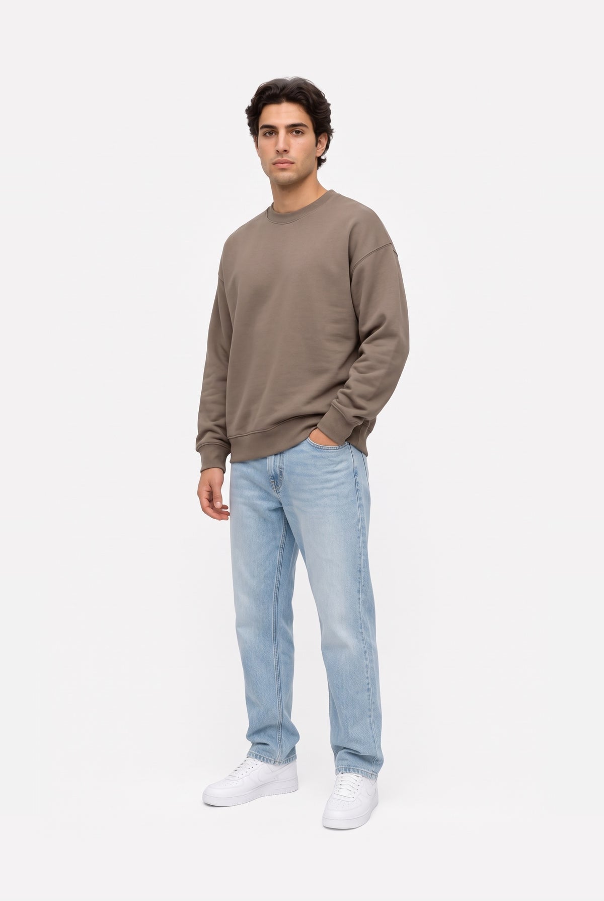 Crewneck Oversize LIGHT LOOP CAPPUCCINO