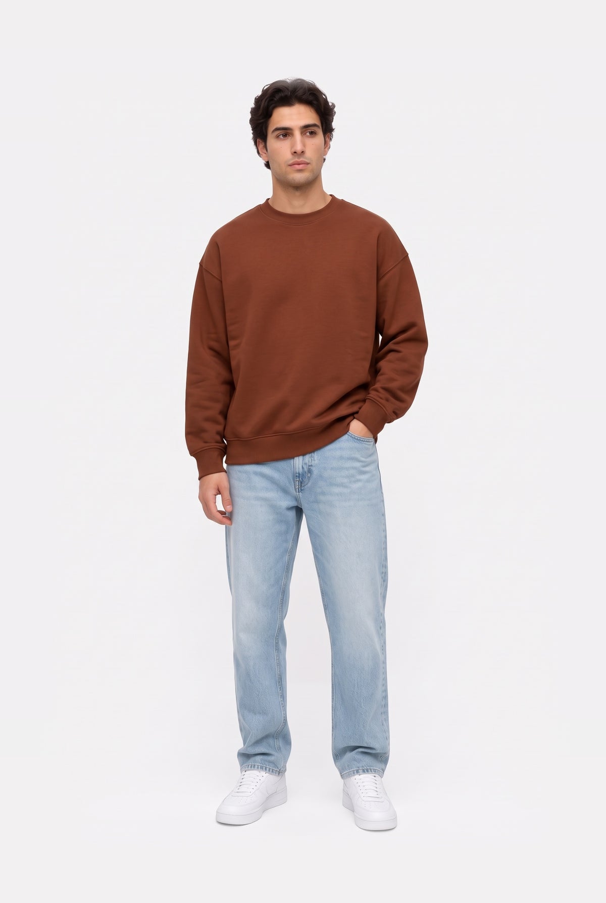 Crewneck Oversize LIGHT LOOP CINNAMON