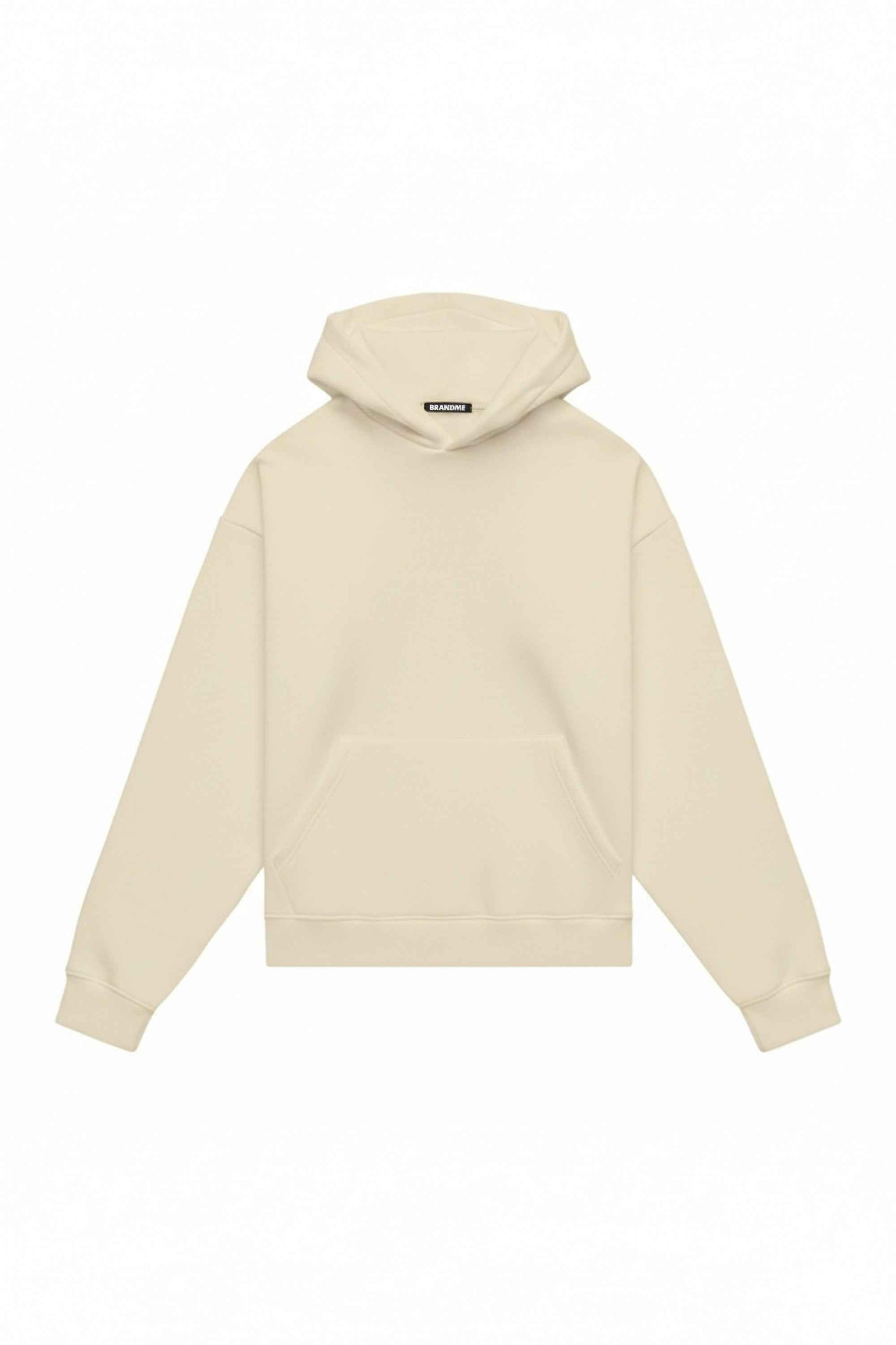 Hoodie oversize heavy loop cloud cream in oversized fit with hood, made in Poland, high-quality certified fabric ideal for printing and embroidery