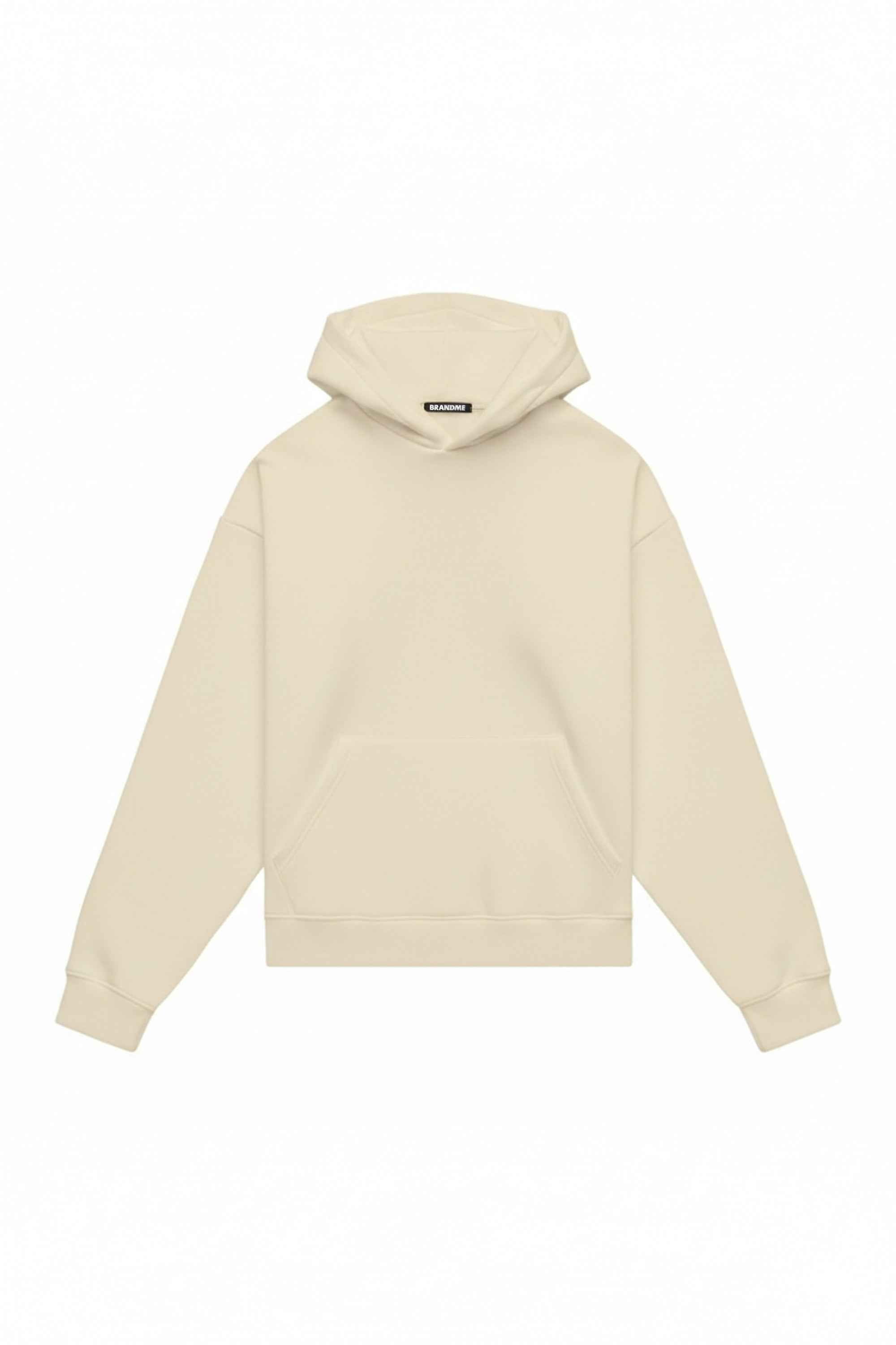 Hoodie oversize heavy loop cloud cream in oversized fit with hood, made in Poland, high-quality certified fabric ideal for printing and embroidery