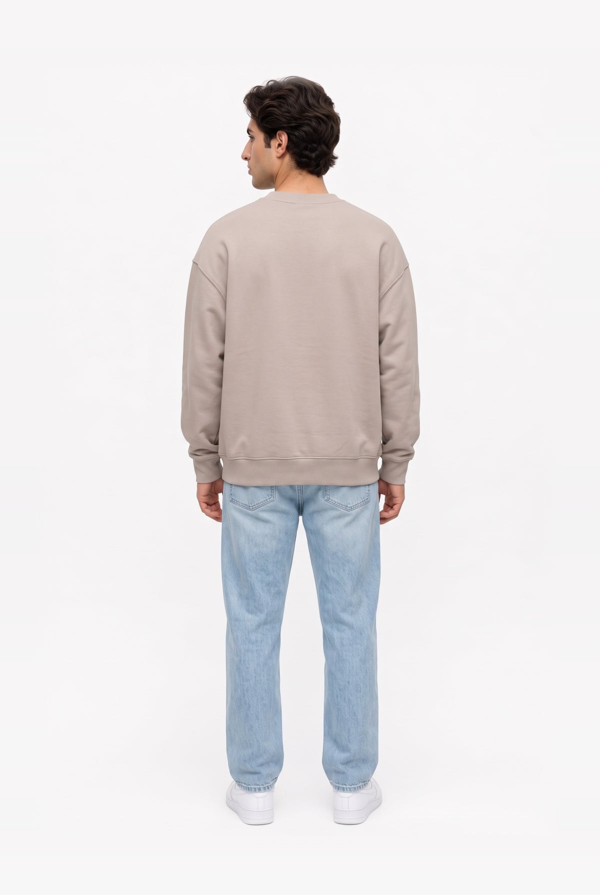 Crewneck Oversize LIGHT LOOP COOL STONE