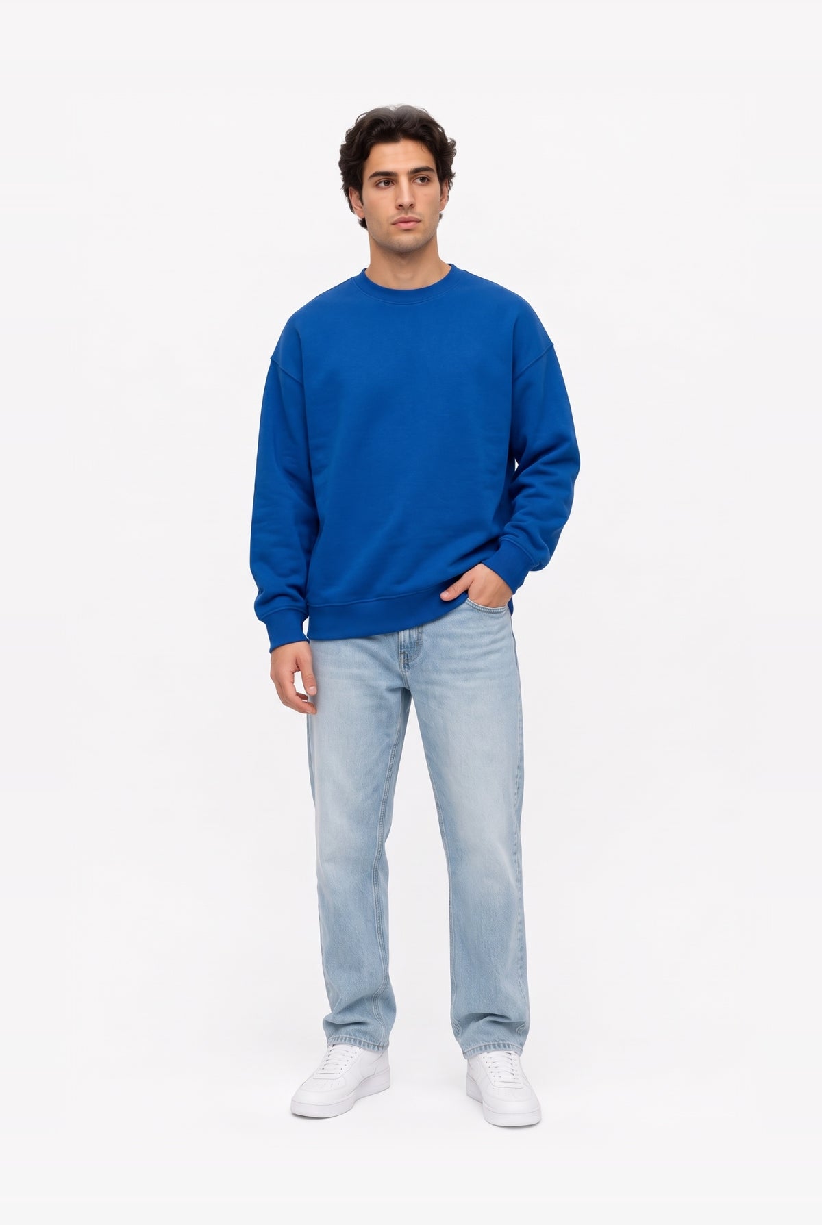 Crewneck Oversize LIGHT LOOP CORNFLOWER