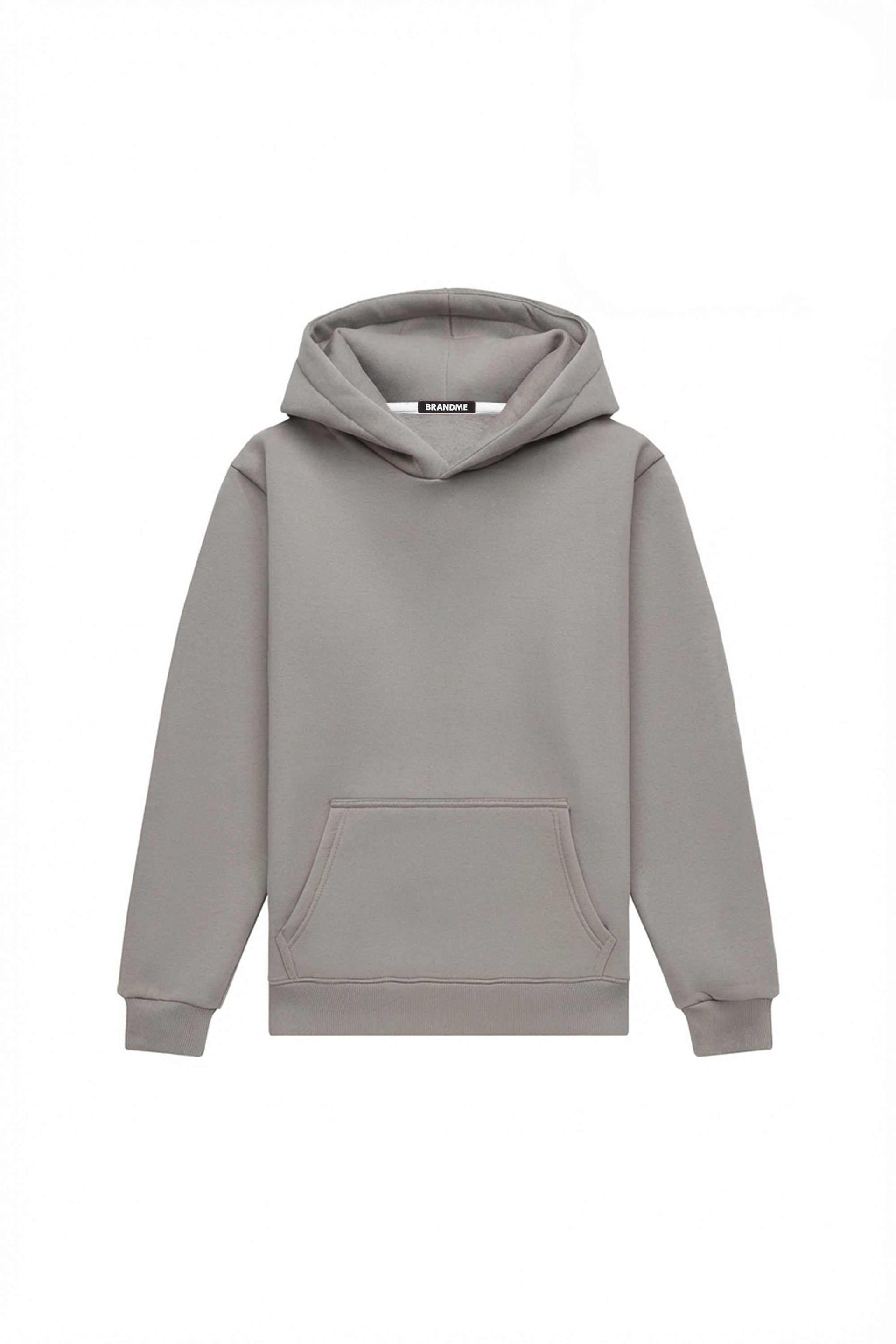 Regular fit light brushed cream hoodie made in Poland, ideal for print and embroidery