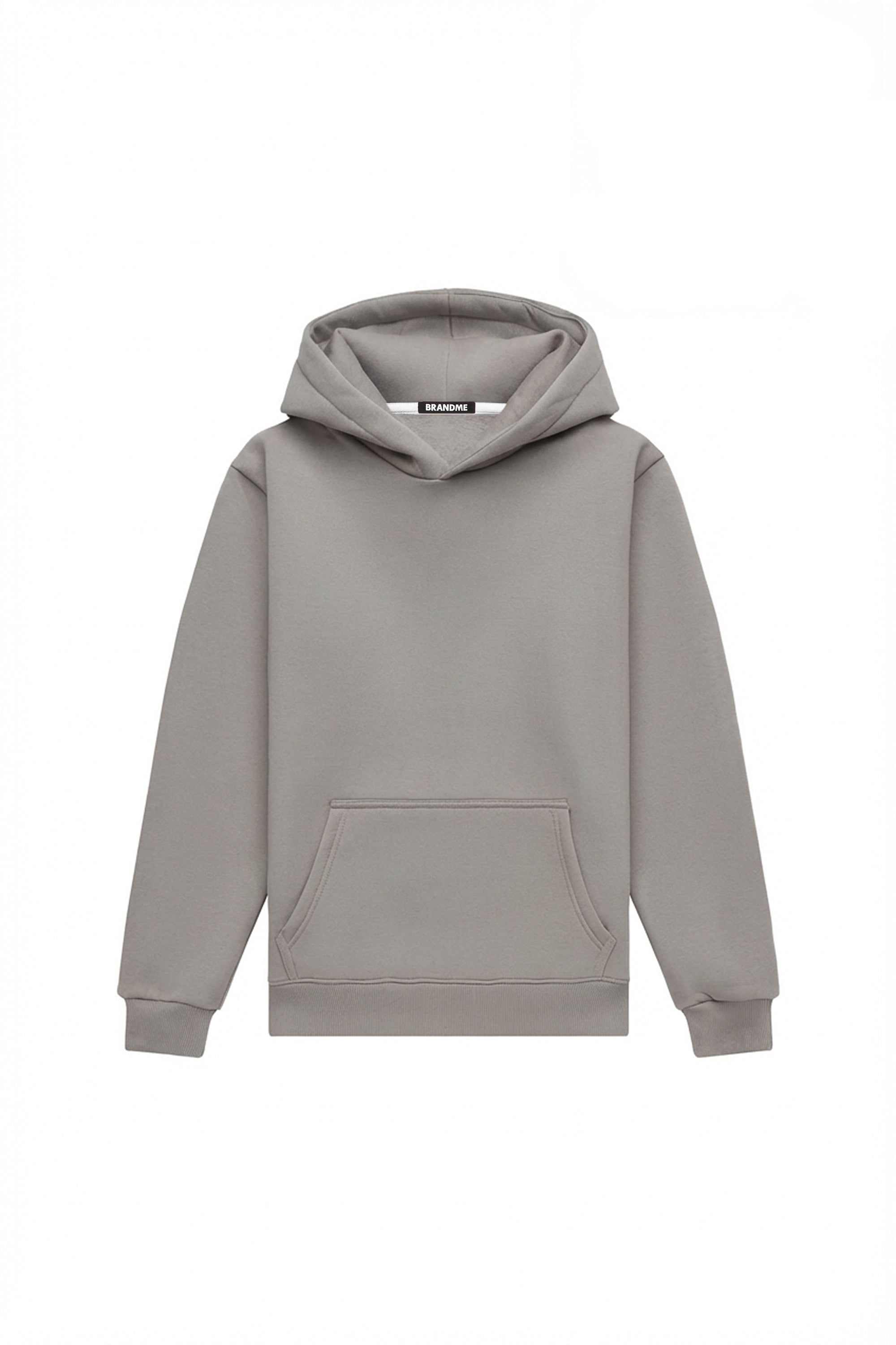 Regular fit light brushed cream hoodie made in Poland, ideal for print and embroidery