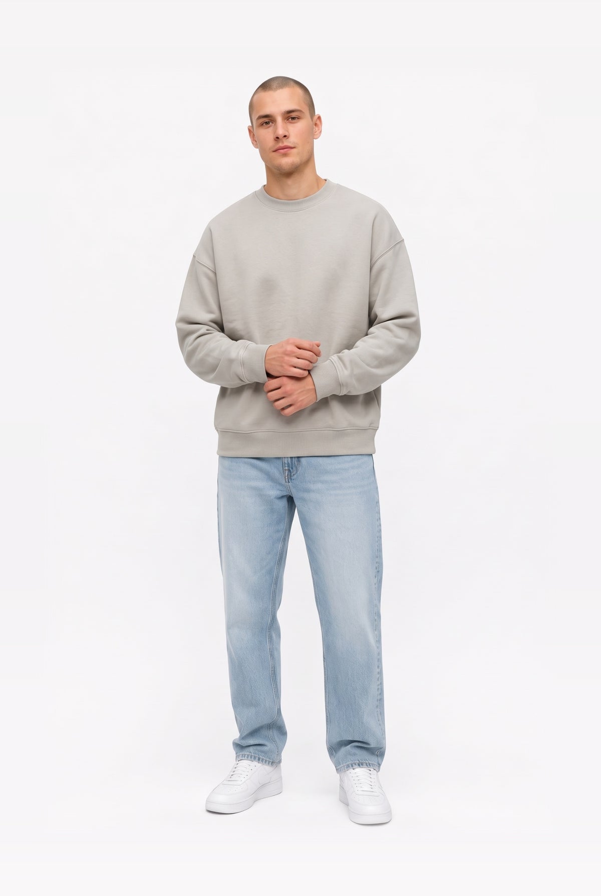 Crewneck oversize LIGHT BRUSHED CREAM