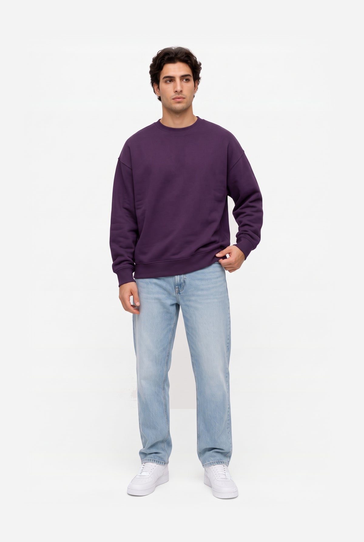 Crewneck Oversize LIGHT LOOP DARK PURPLE