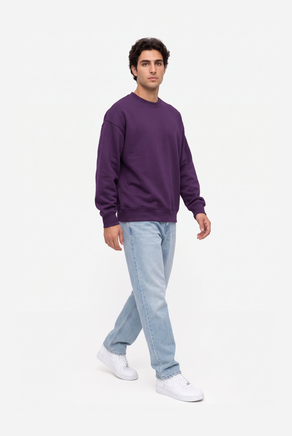 Crewneck Oversize LIGHT LOOP DARK PURPLE