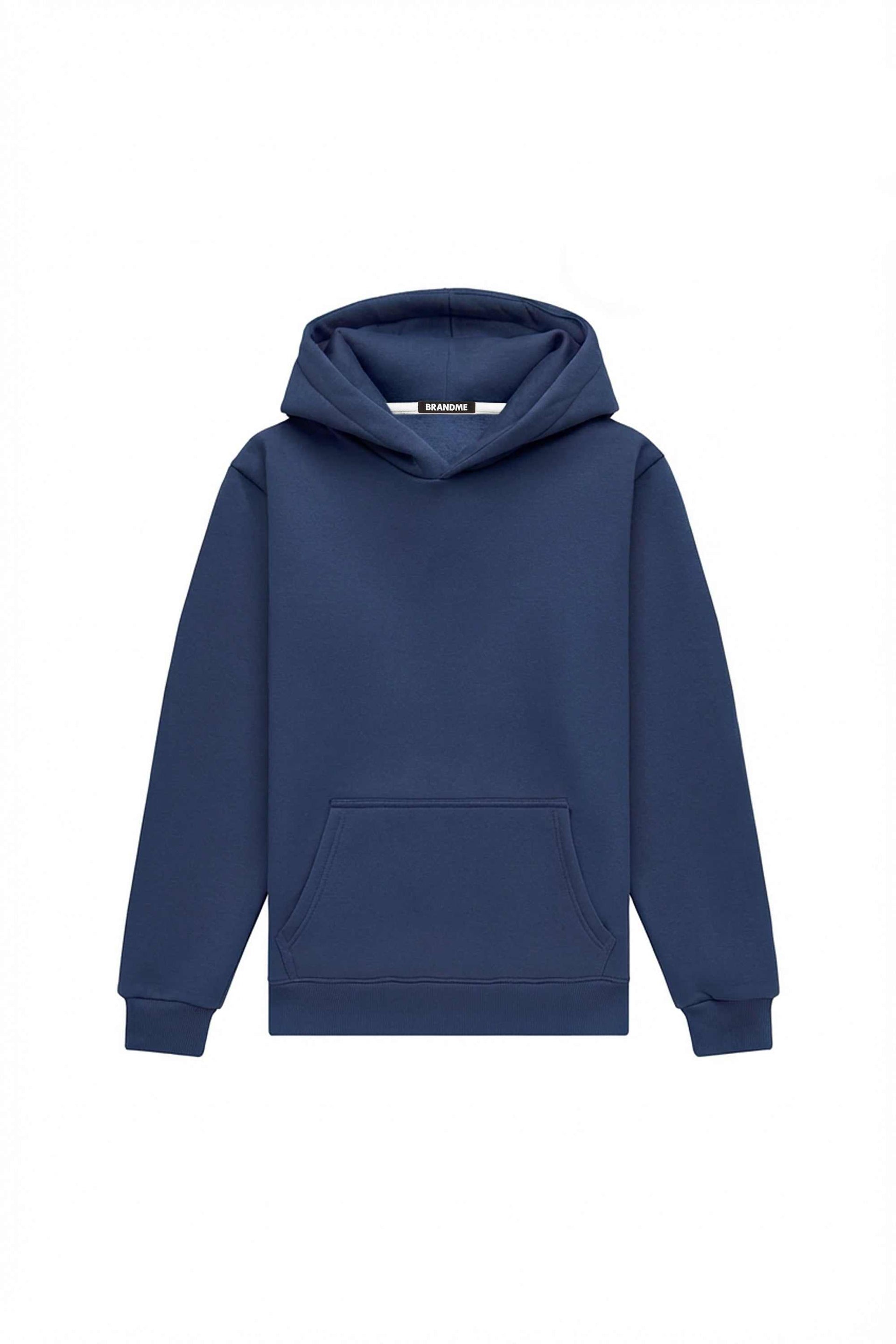 Bluza z kapturem regular LIGHT BRUSHED DENIM z certyfikowanej dzianiny, idealna pod nadruk, produkowana w Polsce