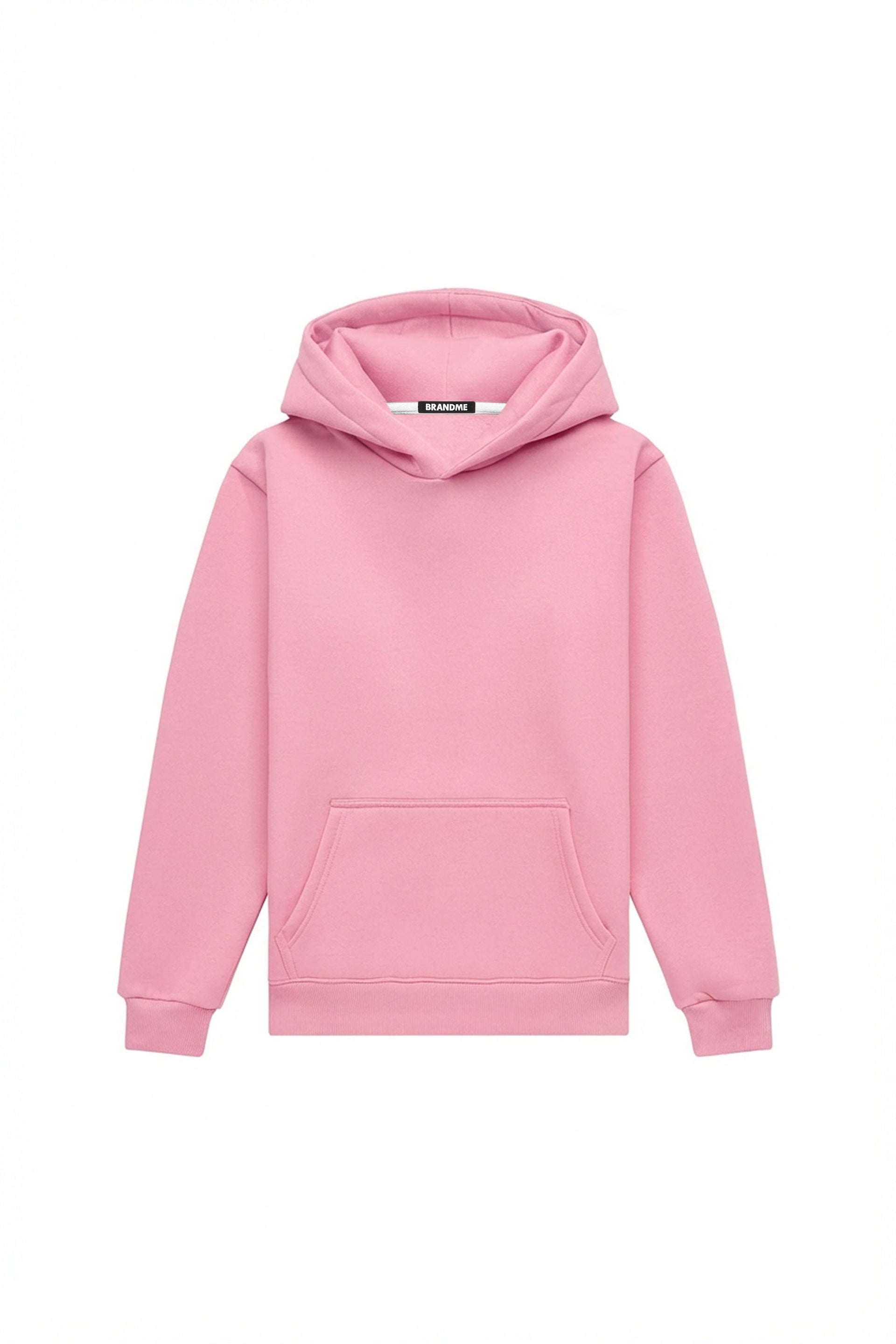 Hoodie regular light brushed flamingo pink bluza z kapturem made in Poland quality certified fabric