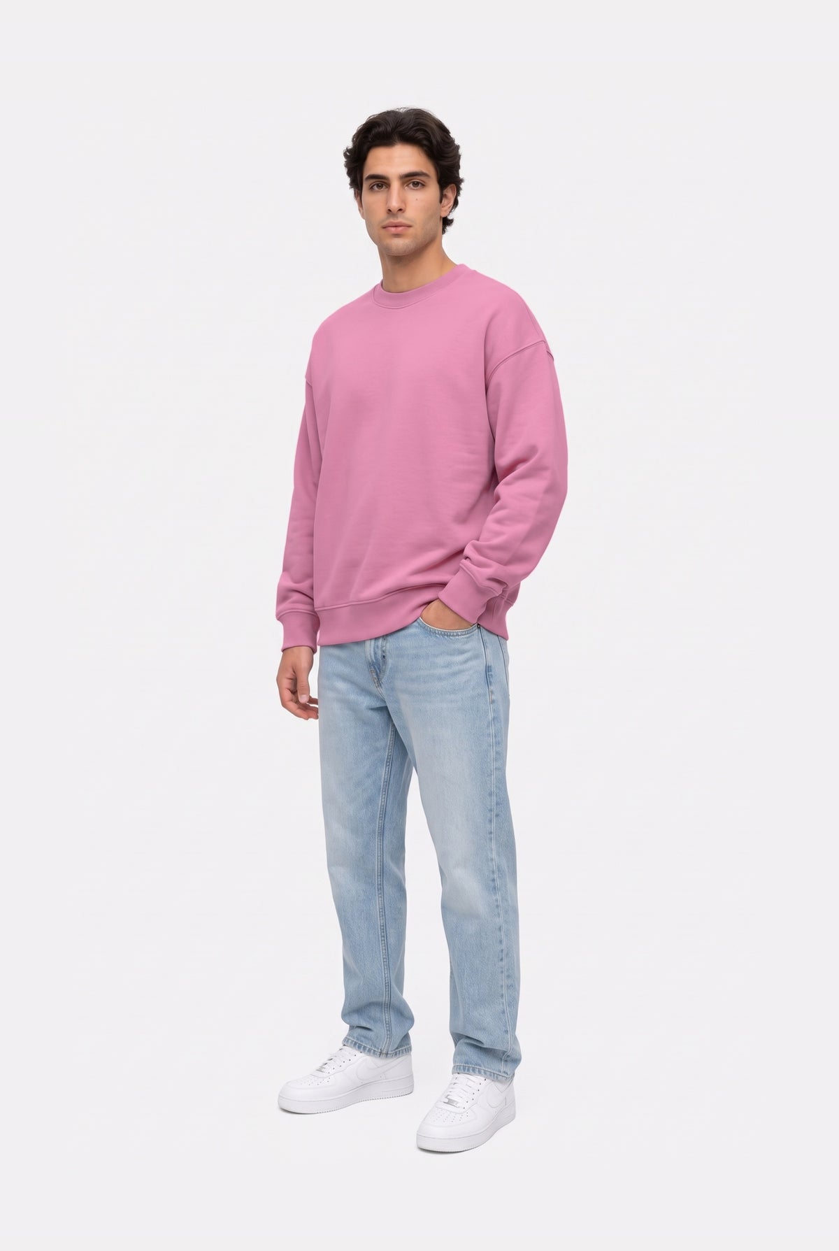 Crewneck Oversize LIGHT LOOP FLAMINGO PINK