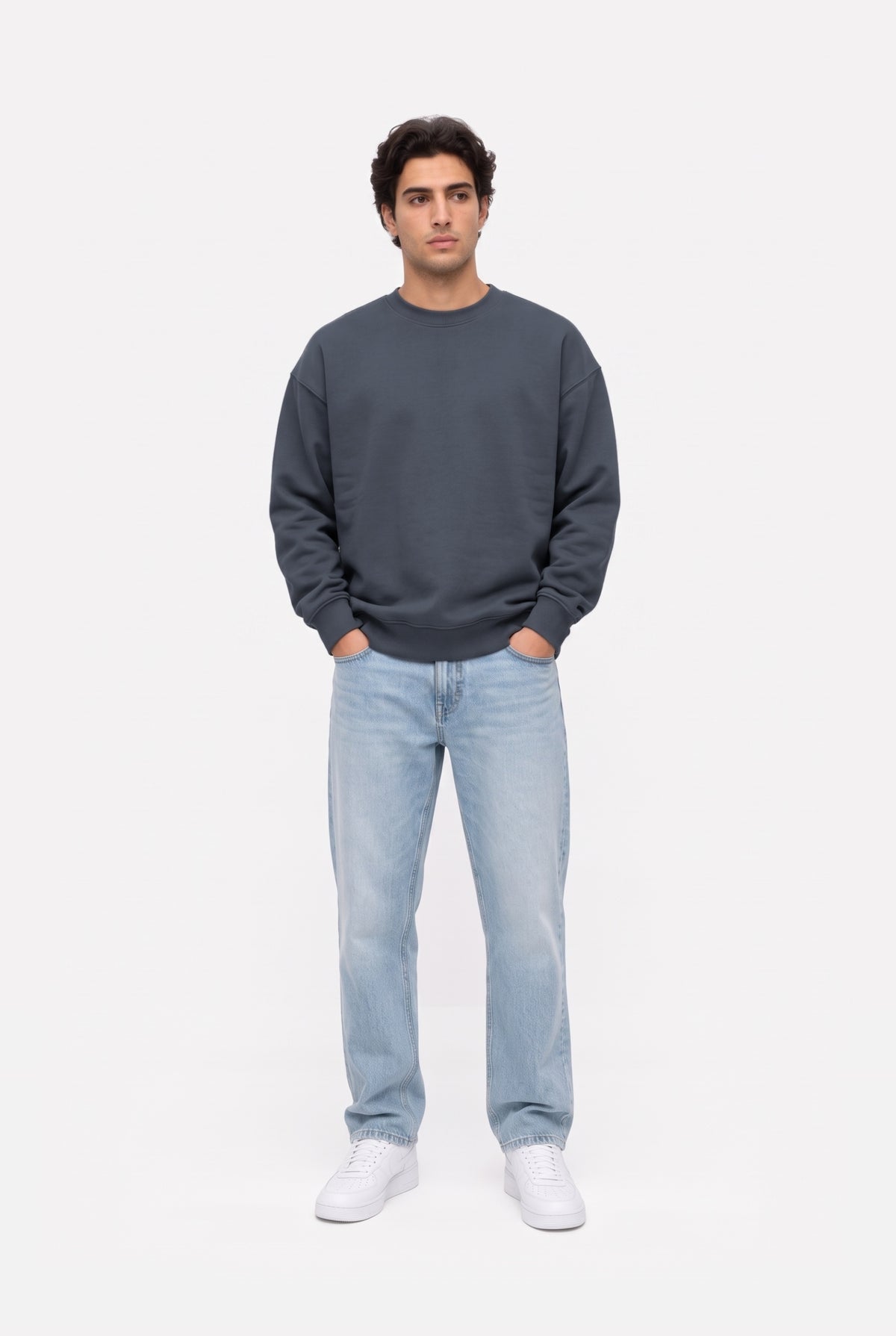 Crewneck Oversize LIGHT LOOP GRAPHITE