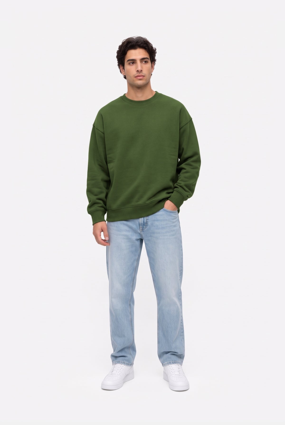 Crewneck Oversize LIGHT LOOP KELLY GREEN