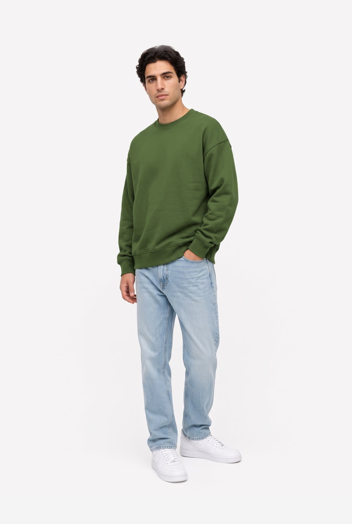 Crewneck Oversize LIGHT LOOP KELLY GREEN