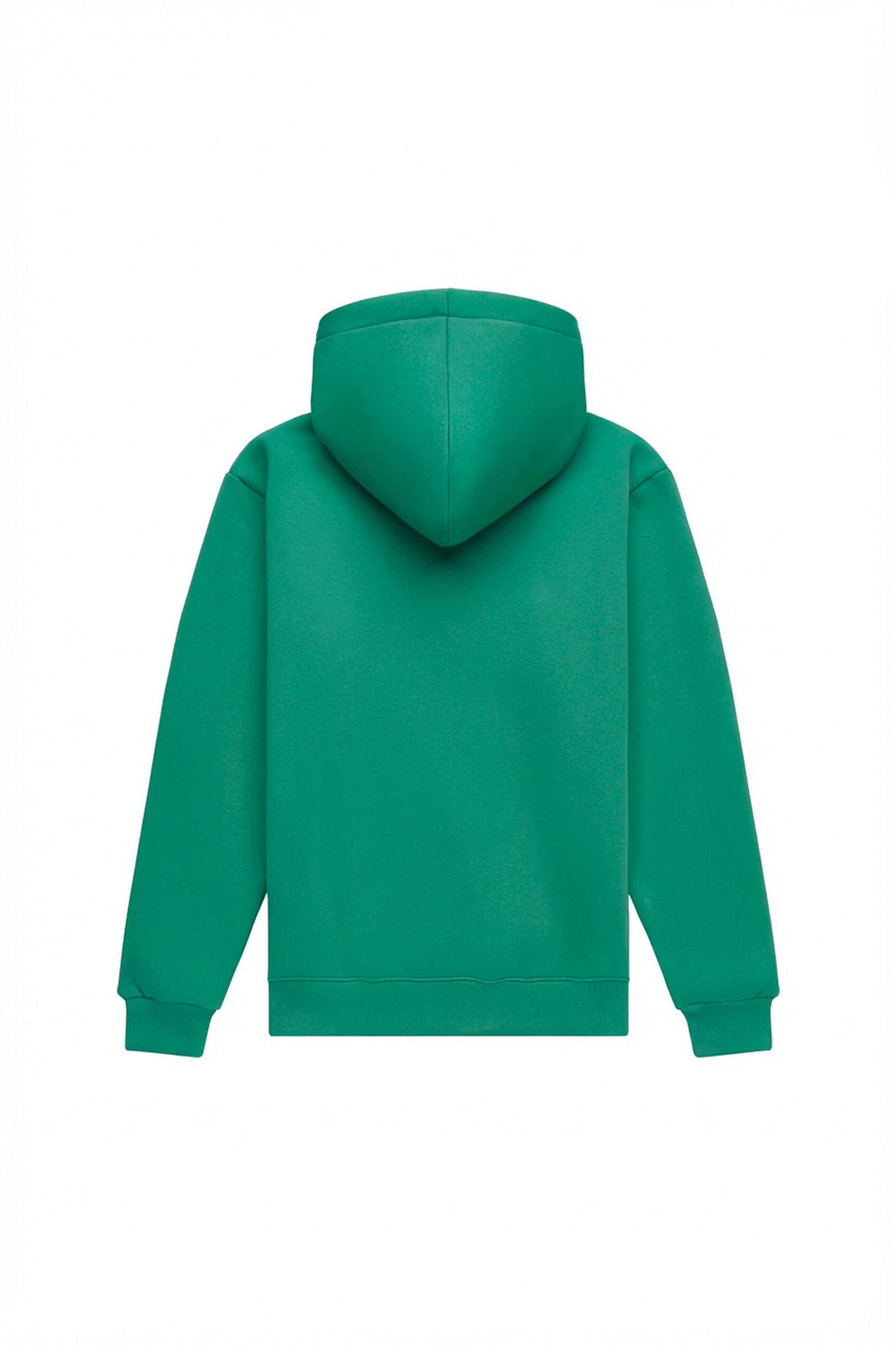 Regular fit Irish green hoodie with certified quality fabric made in Poland