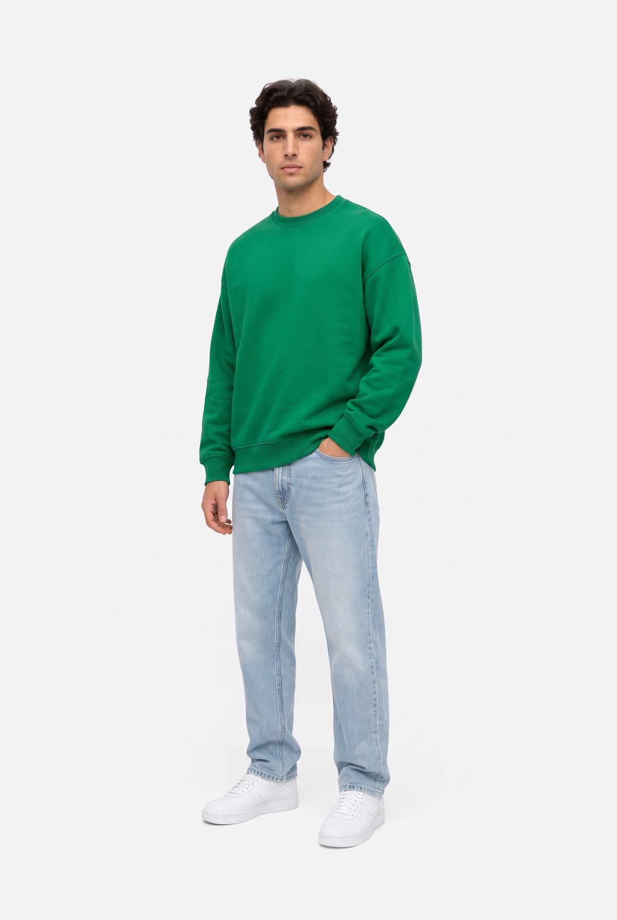 Crewneck Oversize LIGHT LOOP IRISH GREEN