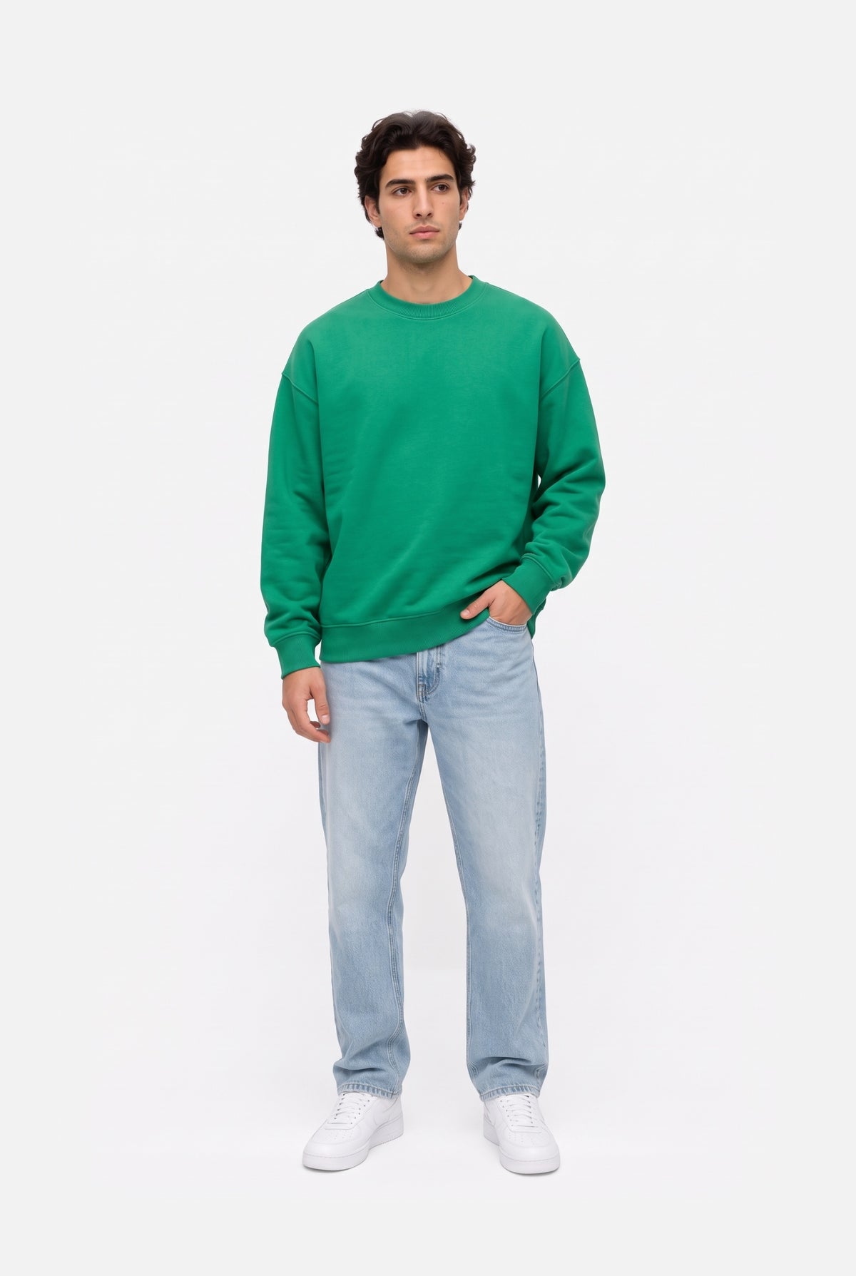 Crewneck Oversize LIGHT LOOP KELLY GREEN