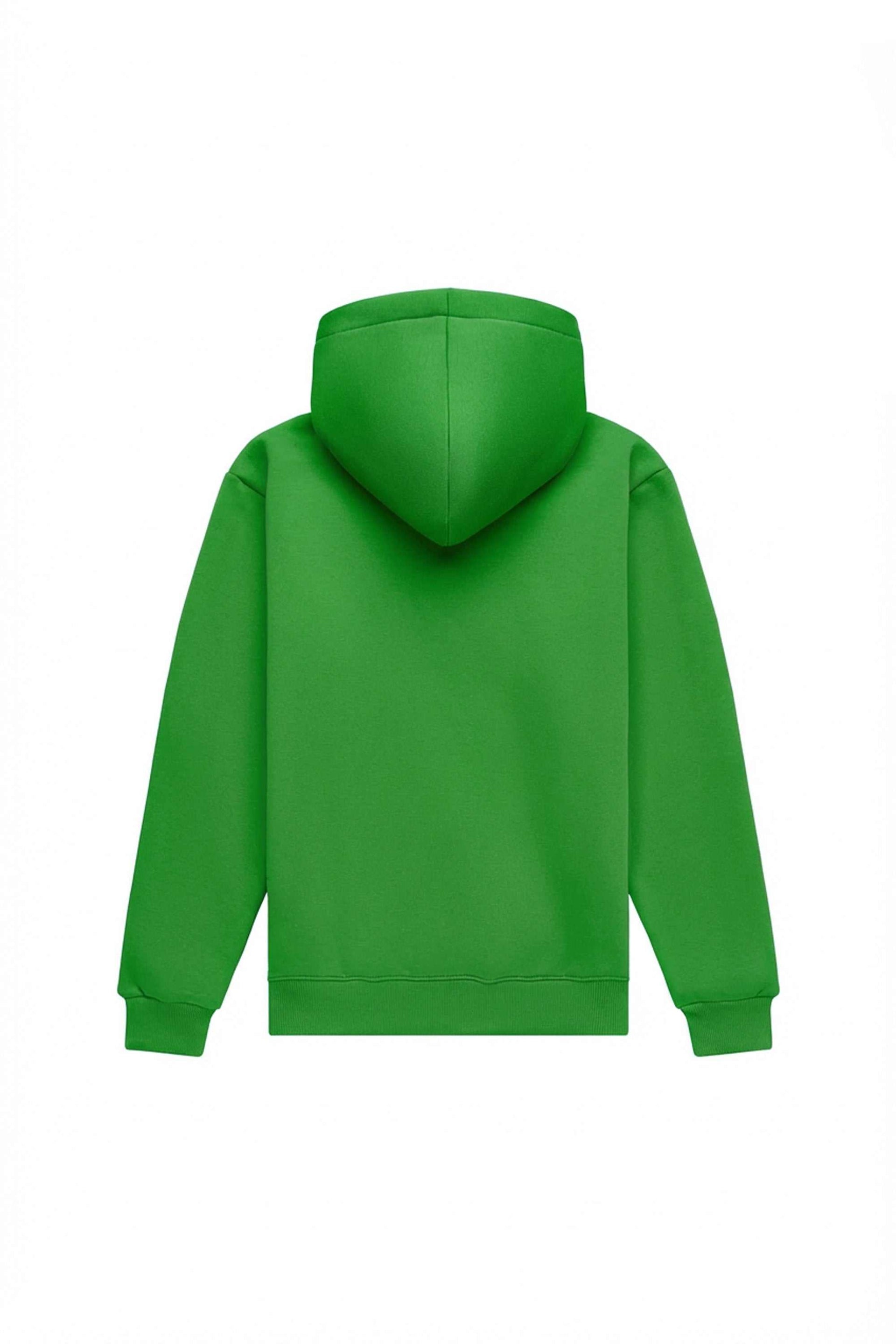 Bluza z kapturem regular LIGHT BRUSHED KIWI, certyfikowana dzianina, idealna pod nadruki, wyprodukowana w Polsce