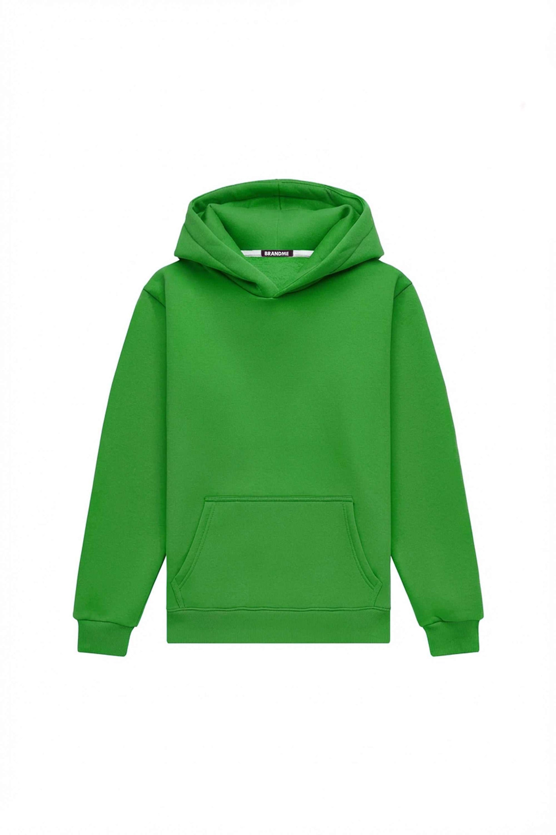 Bluza z kapturem Hoodie regular LIGHT BRUSHED KIWI, Polska produkcja, certyfikowana dzianina idealna pod nadruk
