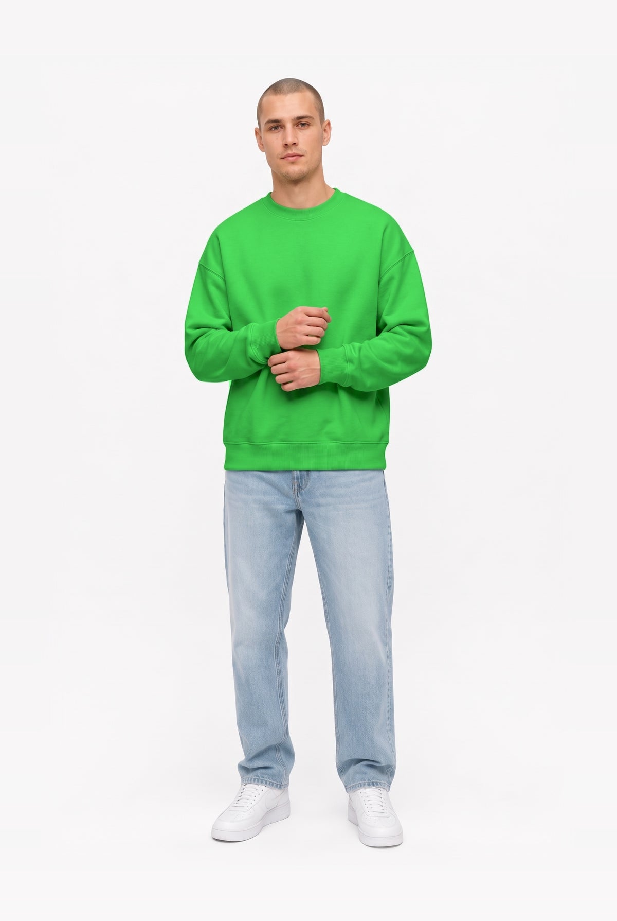 Crewneck oversize LIGHT BRUSHED KIWI