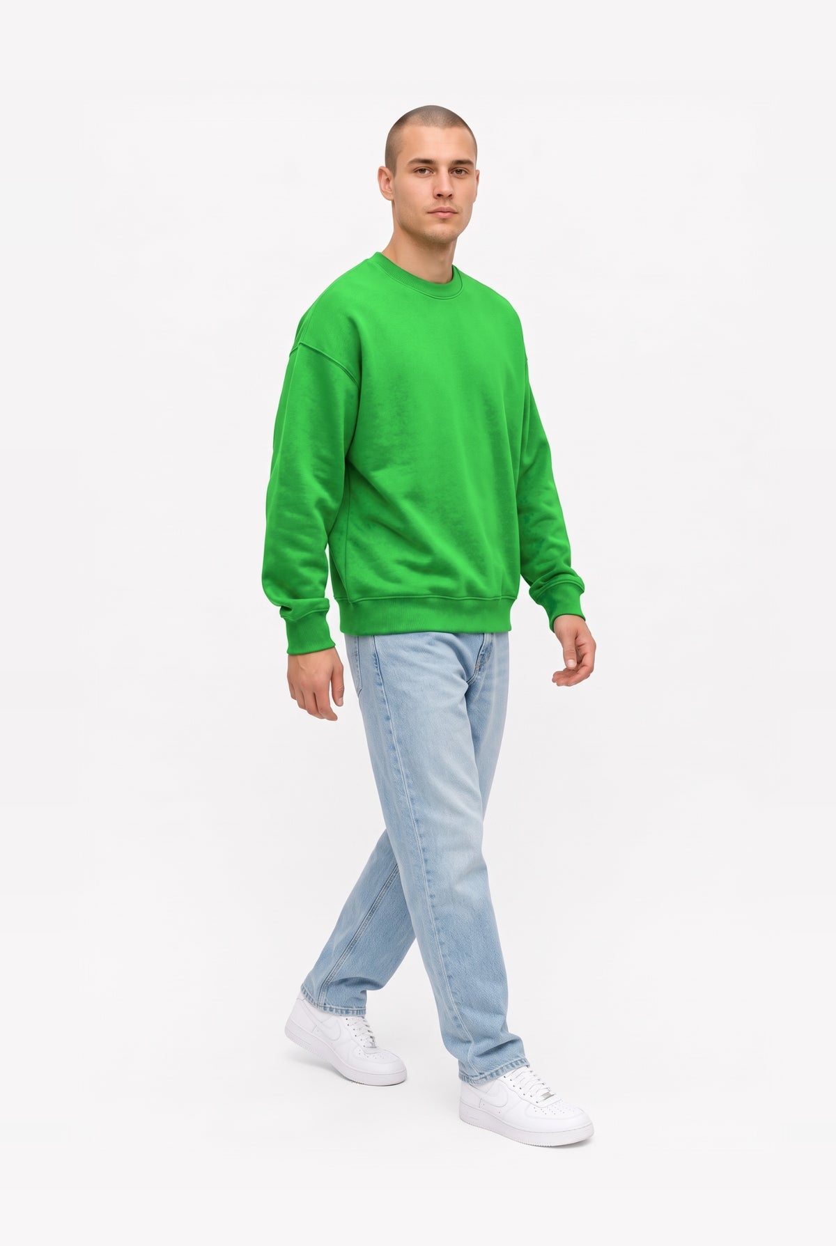 Crewneck oversize LIGHT BRUSHED KIWI
