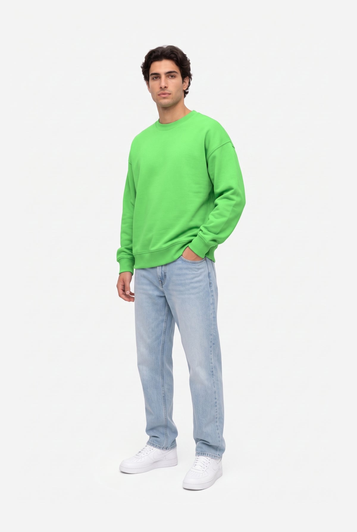 Crewneck Oversize LIGHT LOOP KIWI