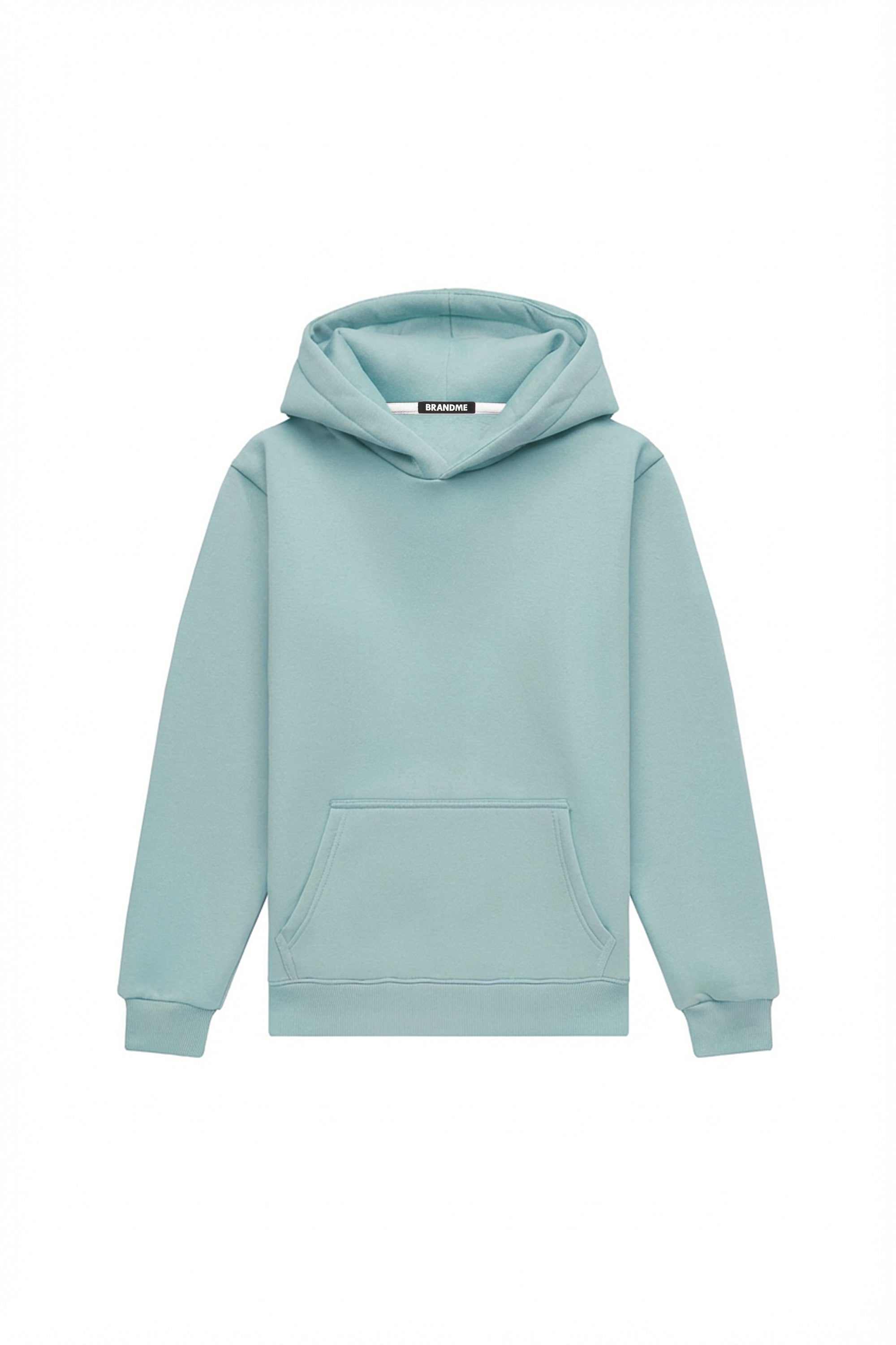 Bluza z kapturem regular LIGHT BRUSHED LAGUNA, certyfikowana, idealna pod nadruk, wyprodukowana w Polsce