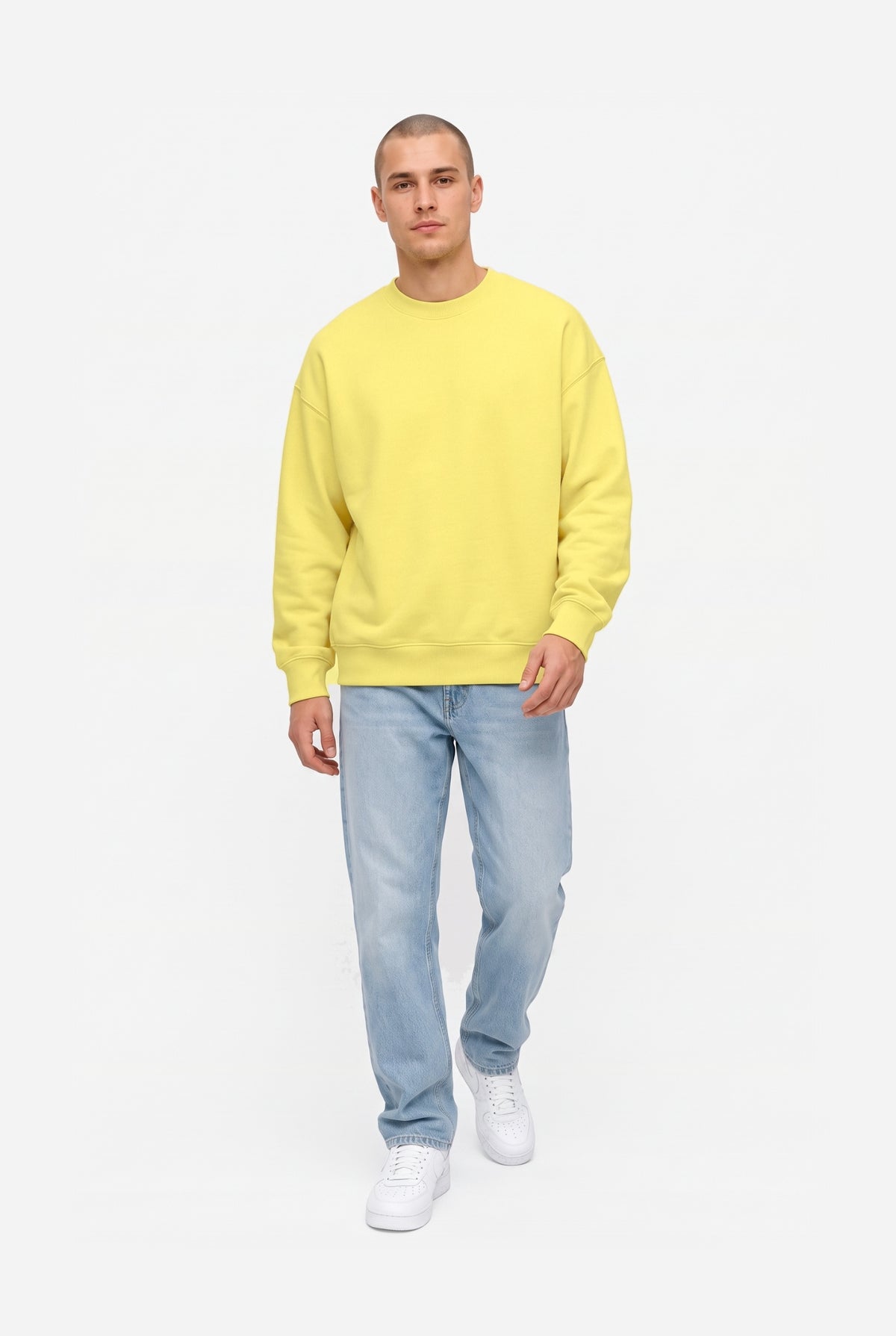 Crewneck oversize LIGHT BRUSHED LEMON