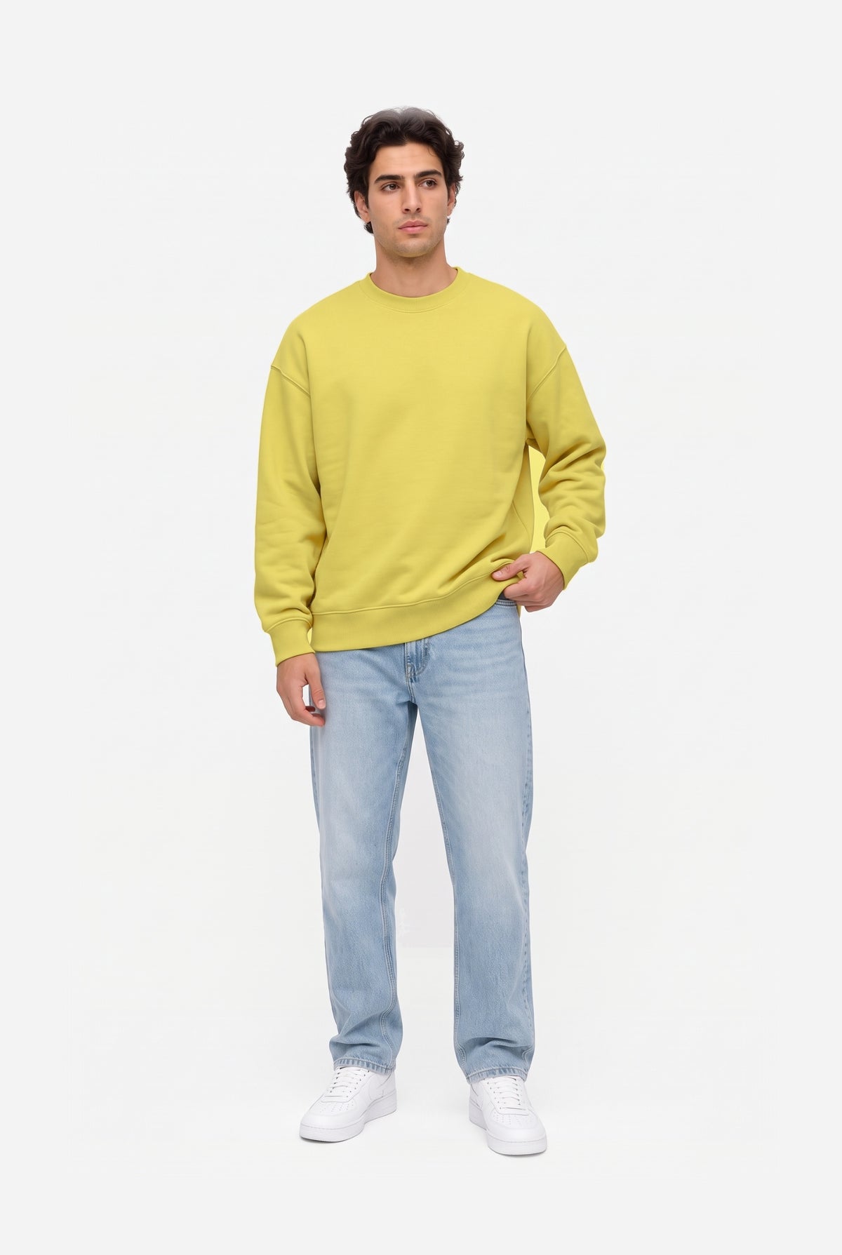 Crewneck Oversize LIGHT LOOP LEMON